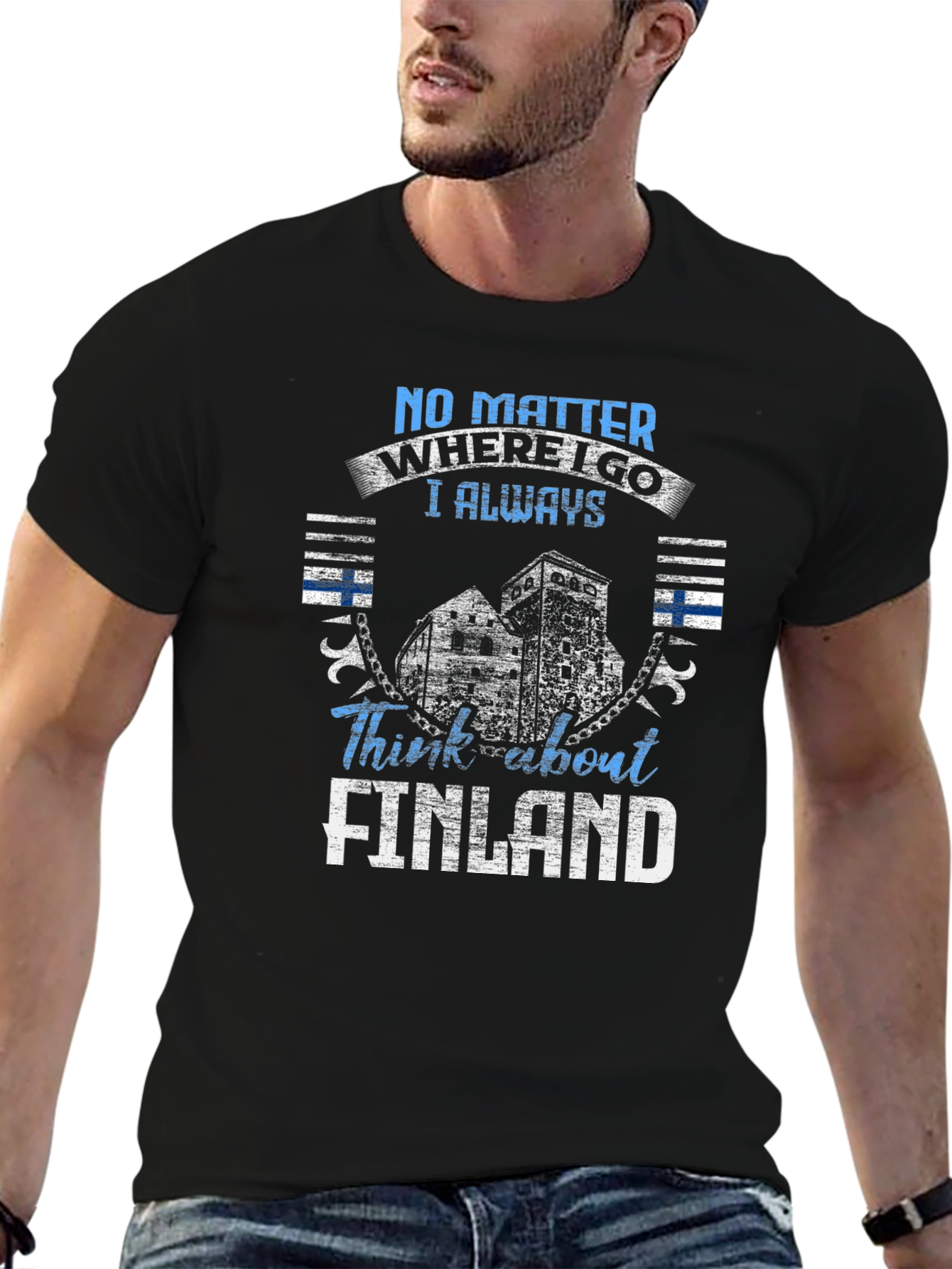 Finland Pride Black T-Shirt