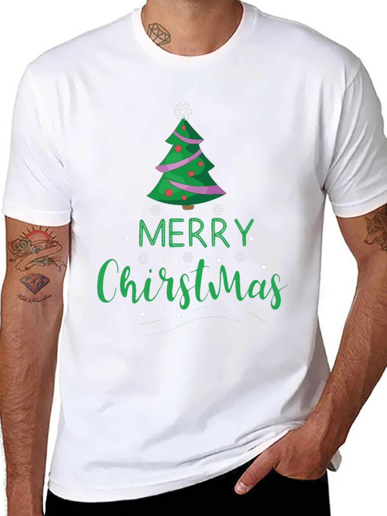 Merry Christmas Tree Graphic Tee