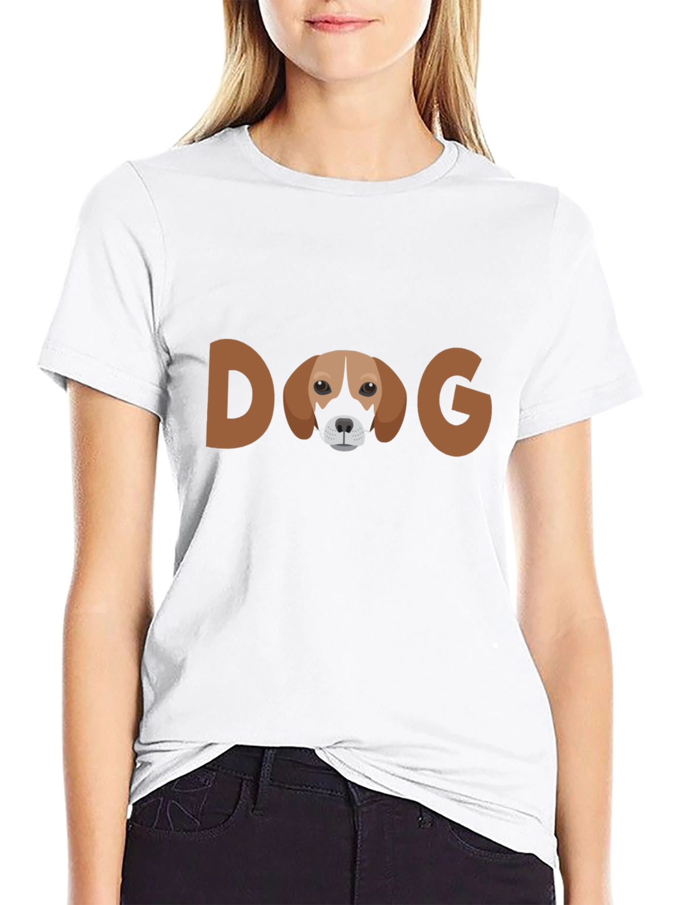 Dog Graphic Tee - Unisex Casual Black T-Shirt
