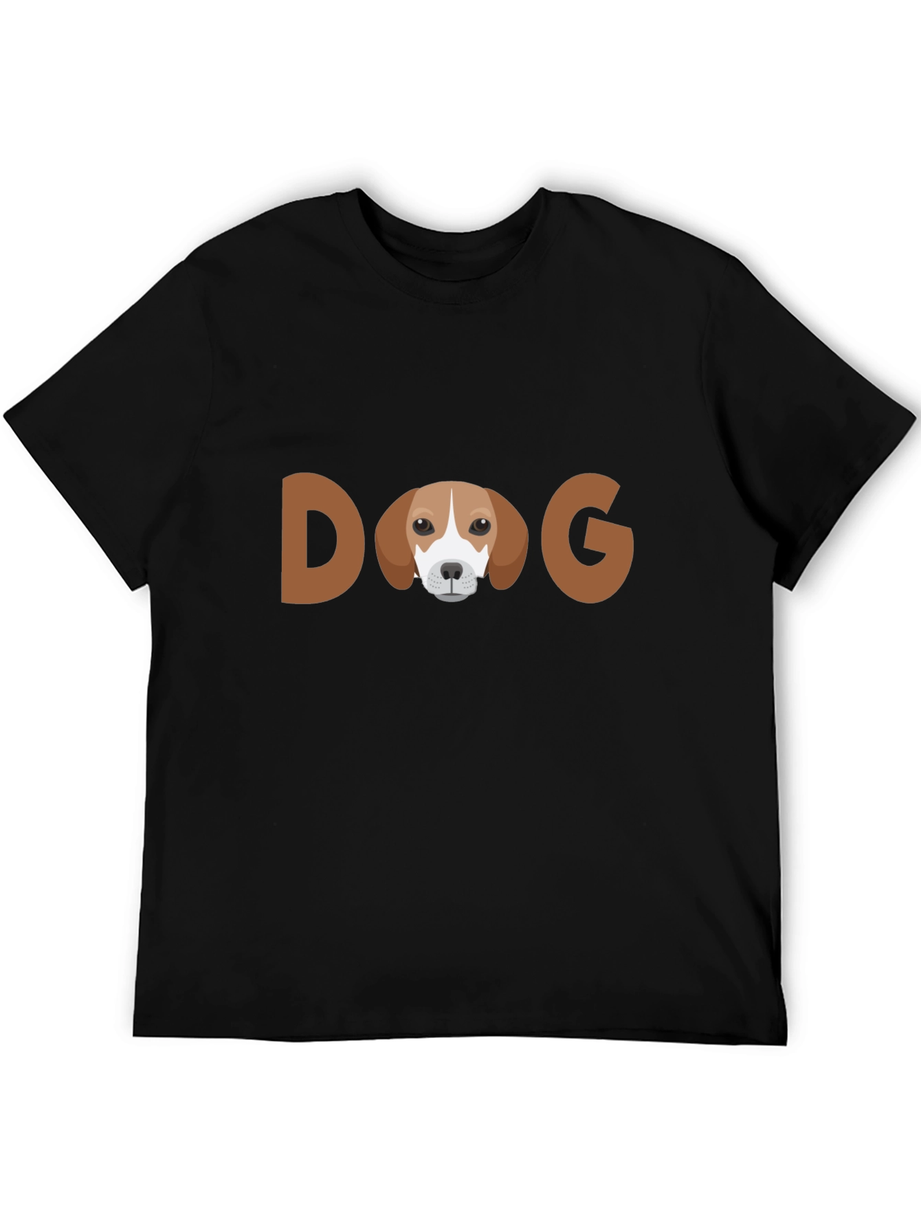 Dog Graphic Tee - Unisex Casual Black T-Shirt