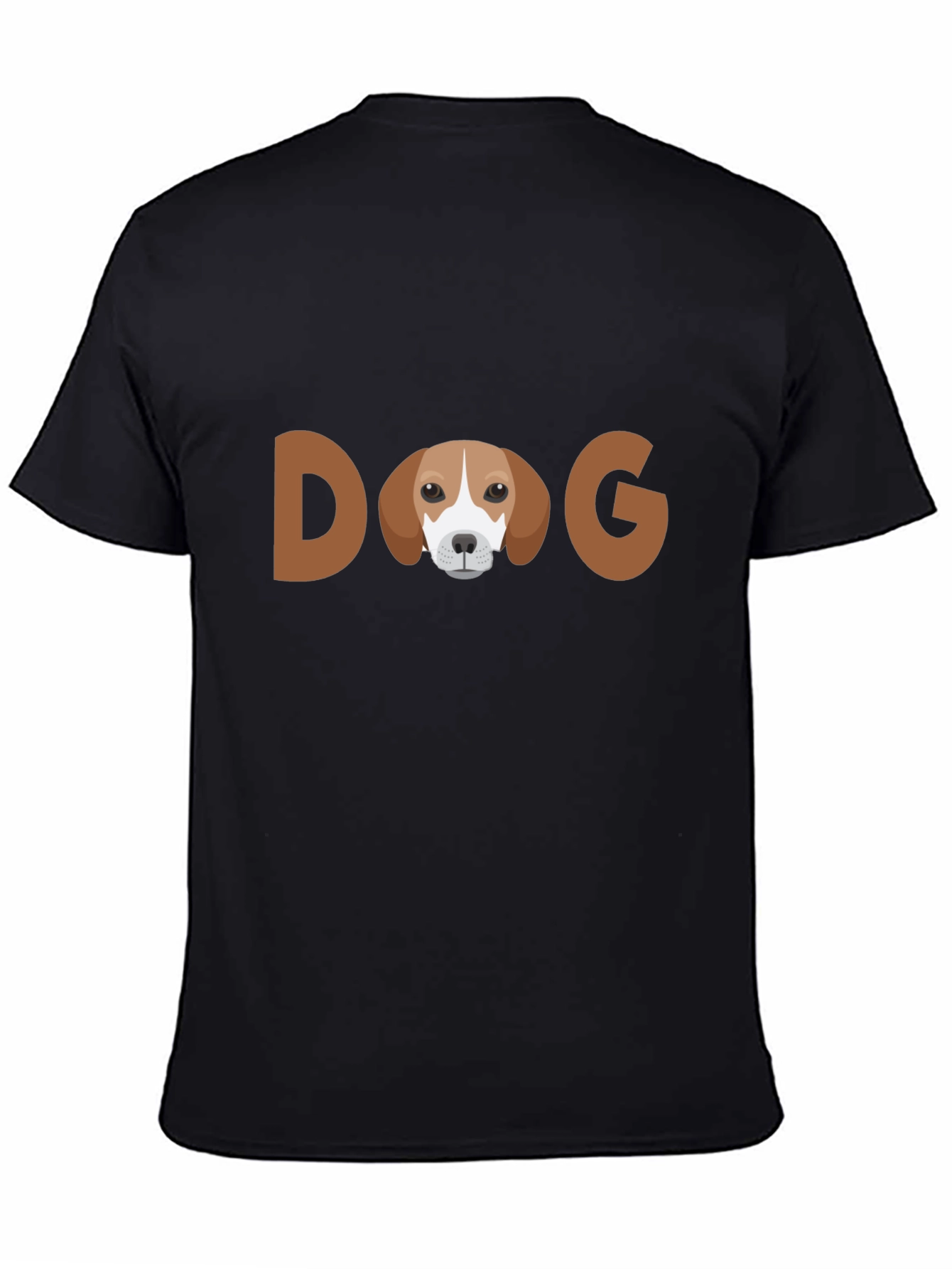 Dog Graphic Tee - Unisex Casual Black T-Shirt