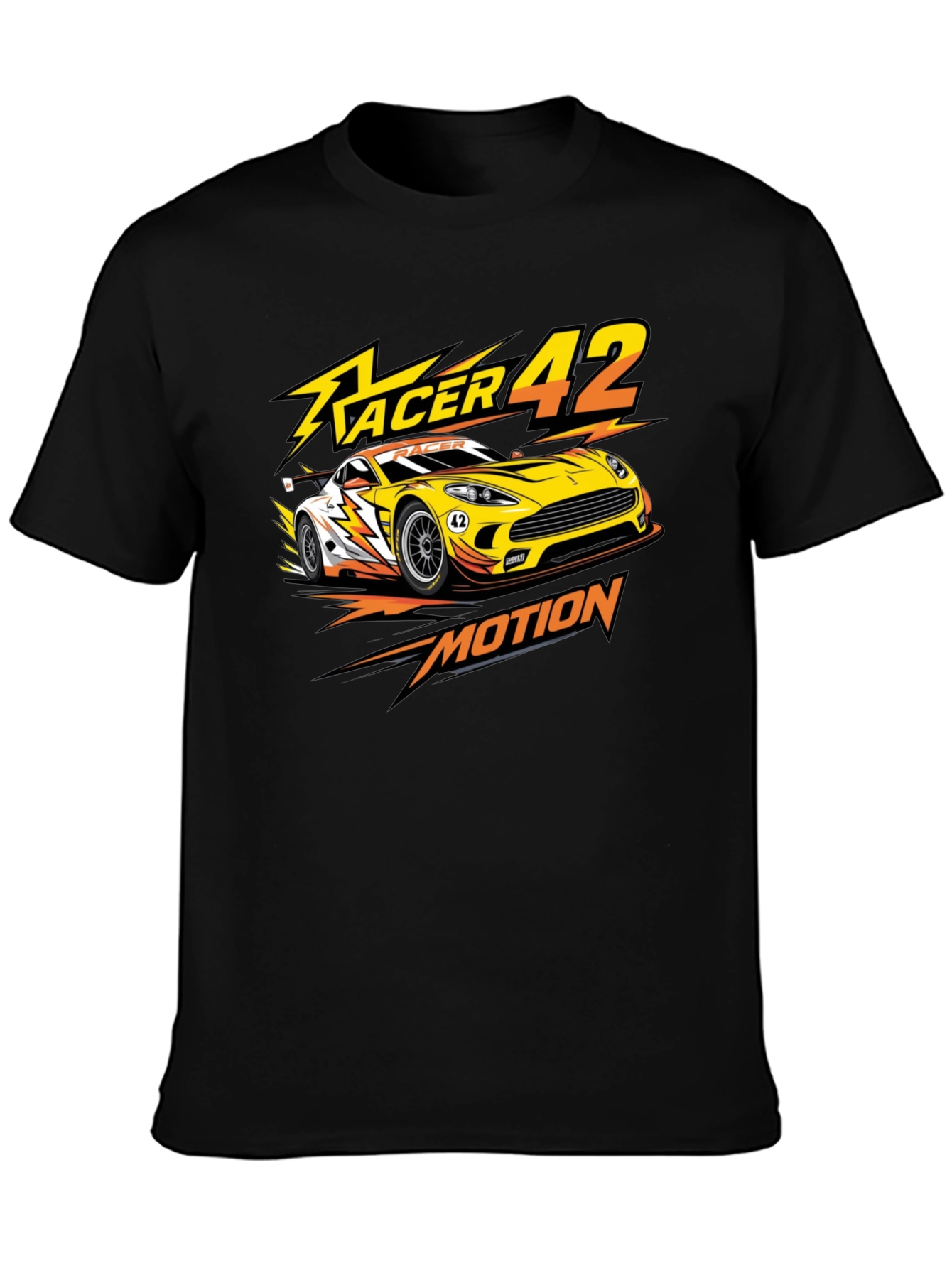 Racer 42 Motion Graphic Tee - Black