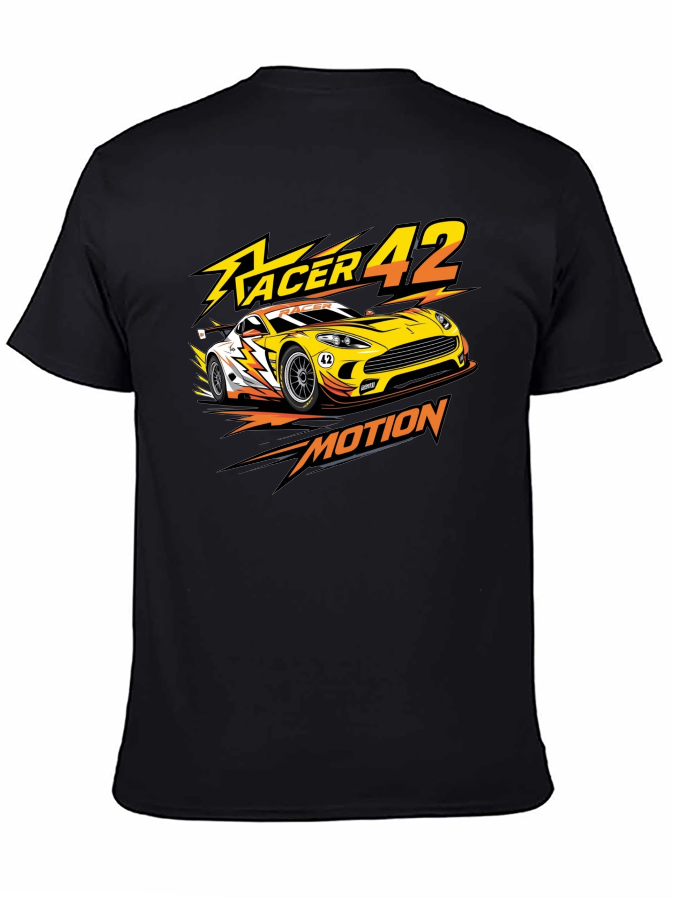 Racer 42 Motion Graphic Tee - Black