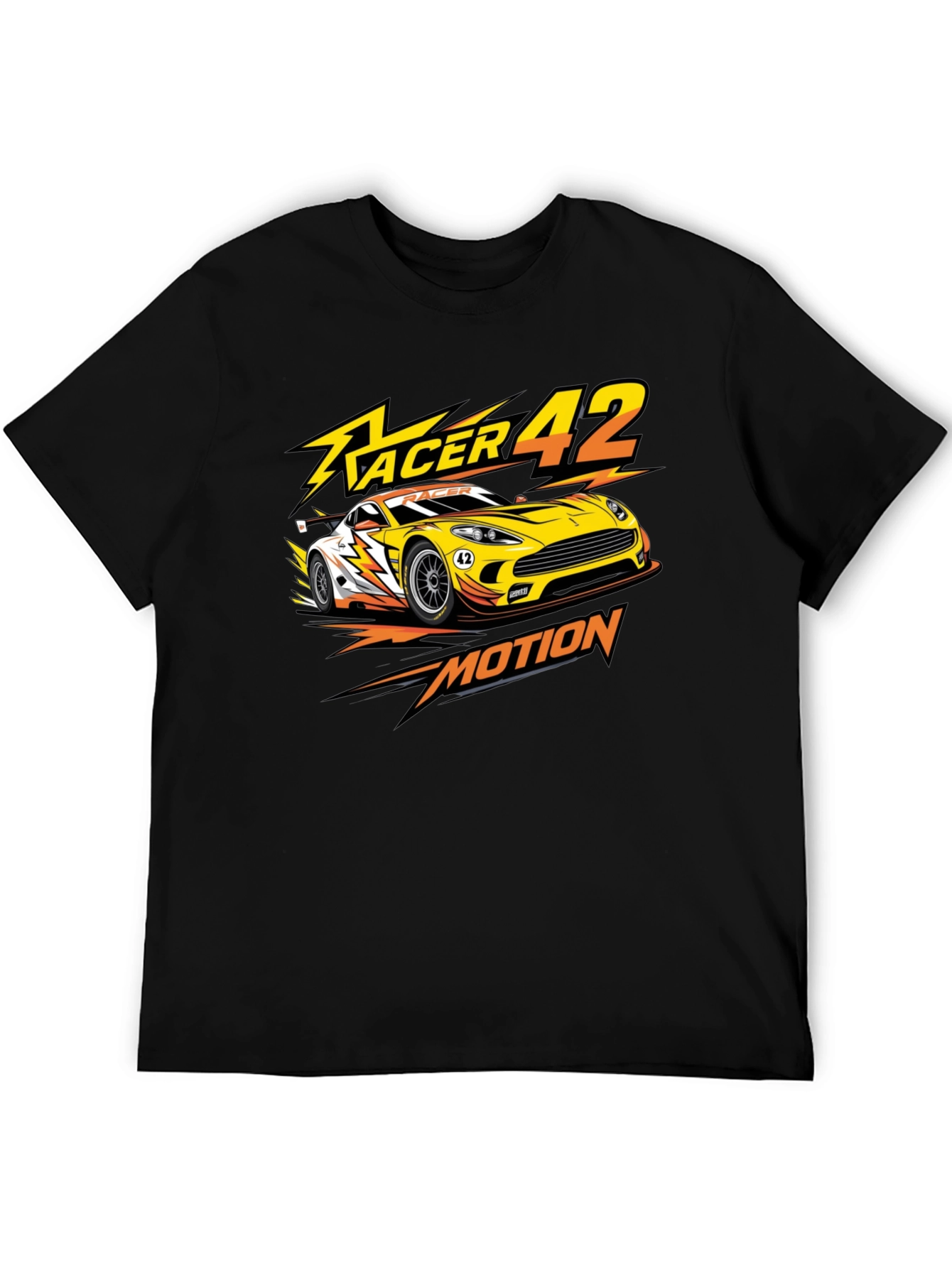 Racer 42 Motion Graphic Tee - Black
