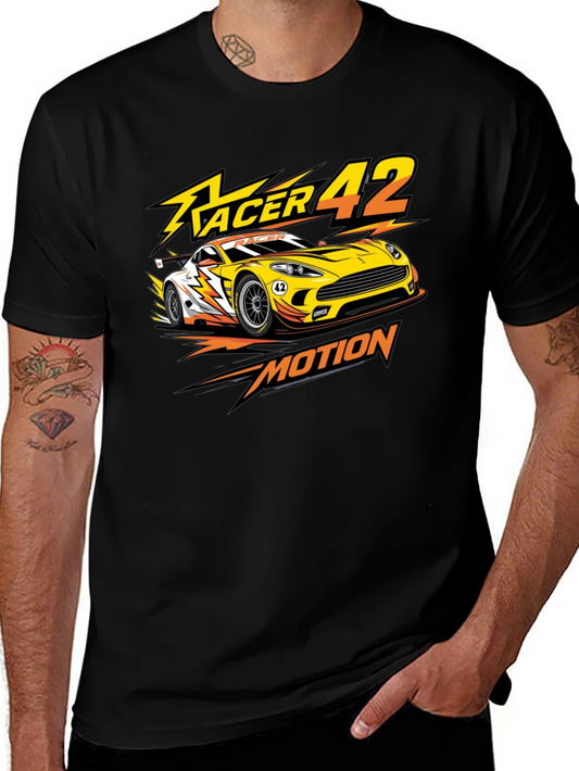 Racer 42 Motion Graphic Tee - Black
