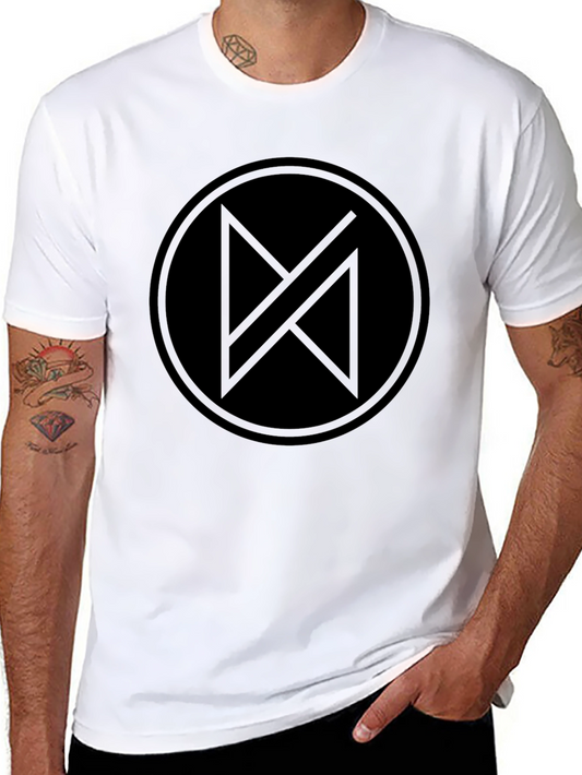 Modern Minimalist Black T-Shirt with Abstract Graphic