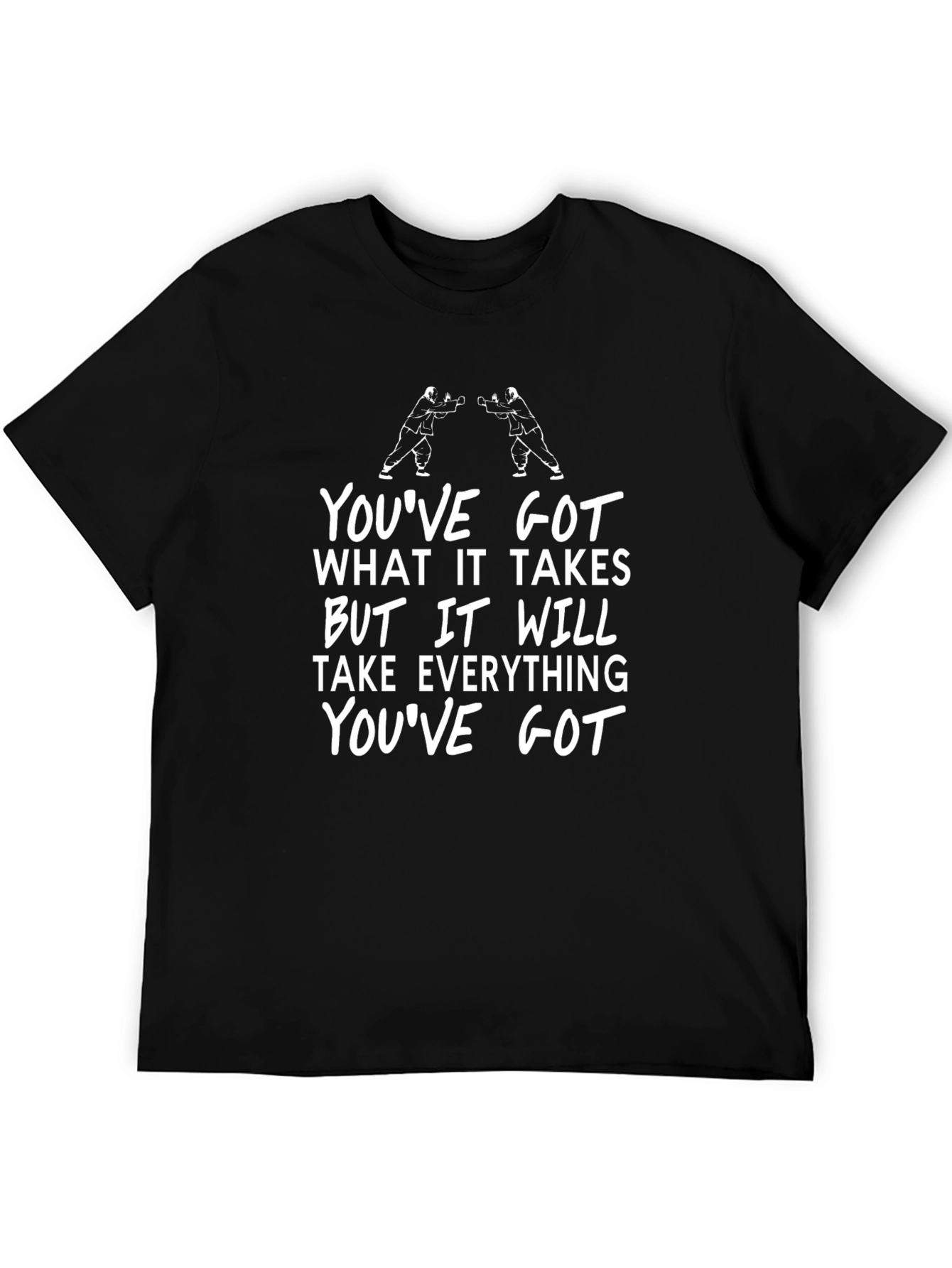 Inspirational Graphic Print Black T-Shirt