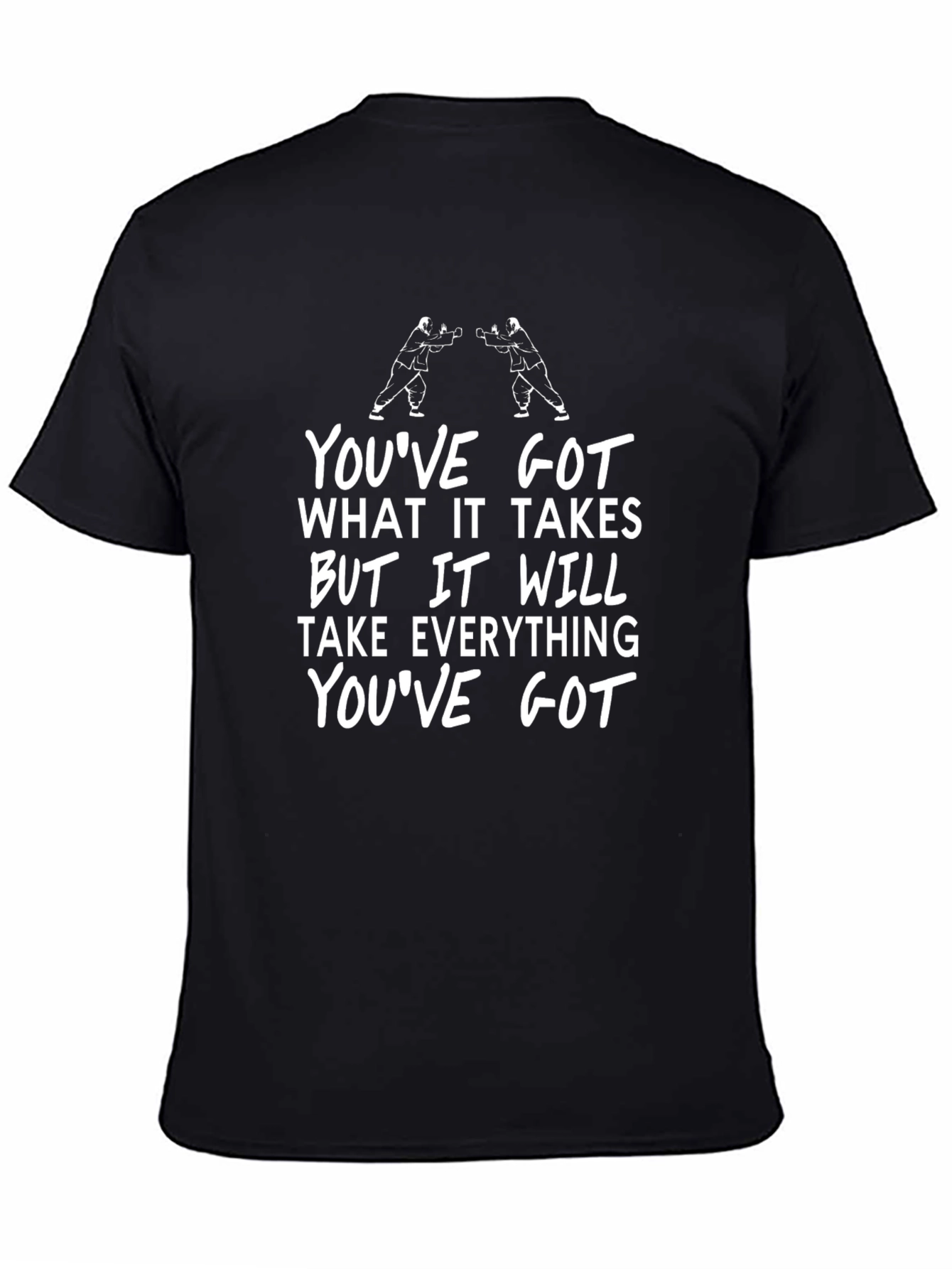 Inspirational Graphic Print Black T-Shirt