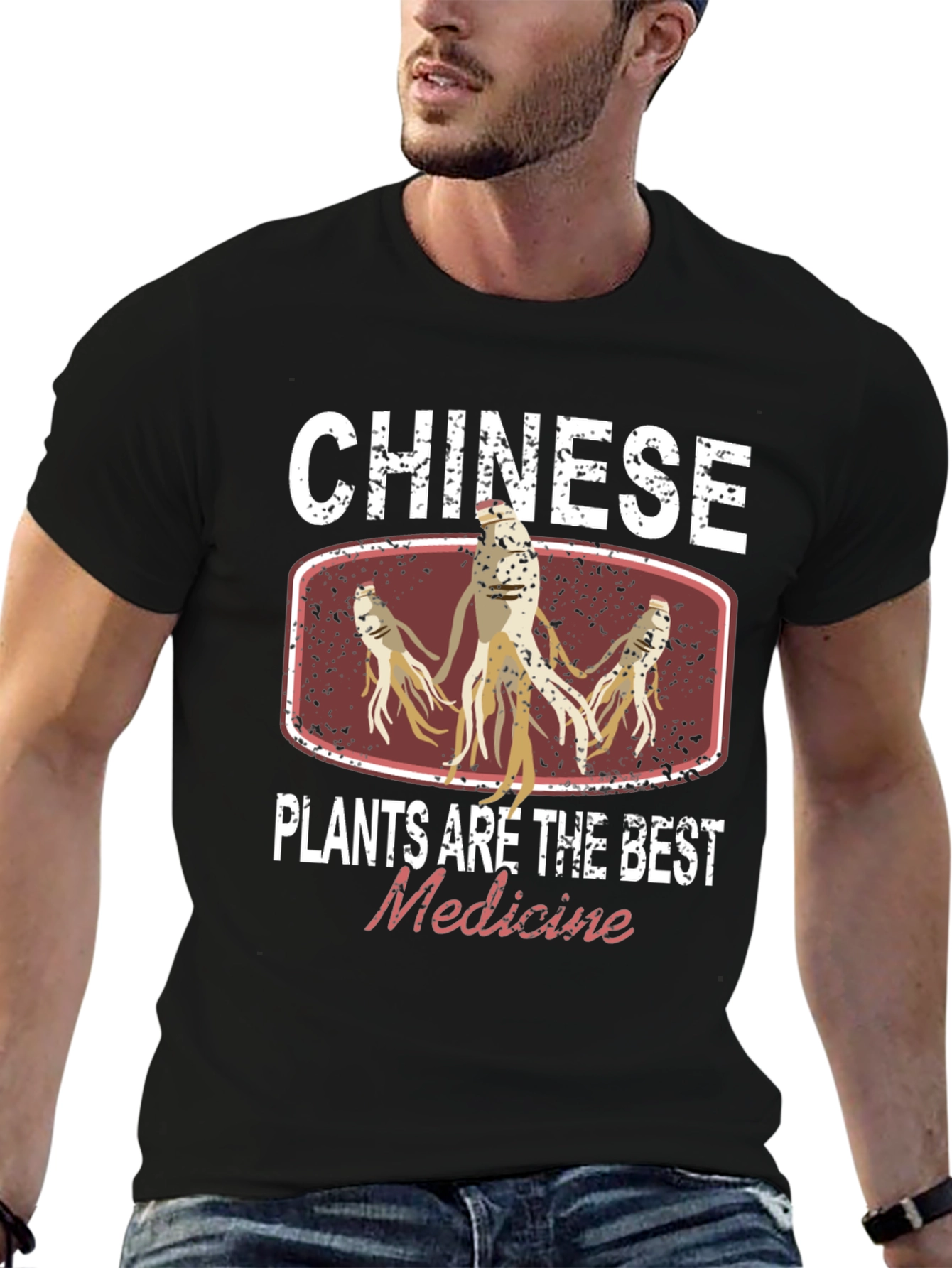 Chinese Plants Medicine Graphic T-Shirt