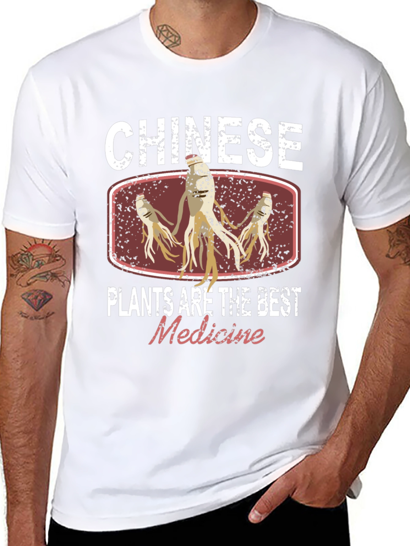 Chinese Plants Medicine Graphic T-Shirt