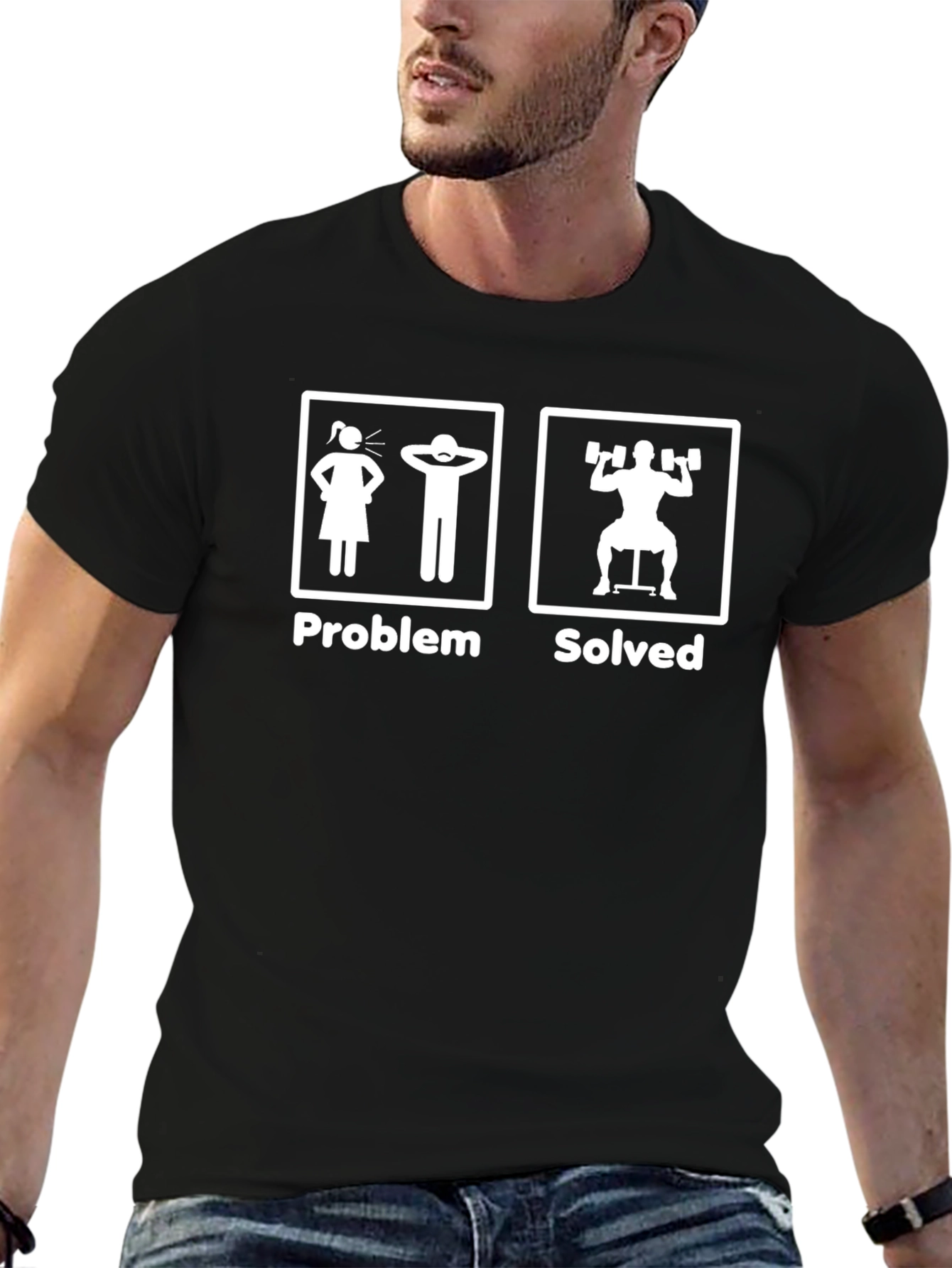 Problem Solved T-Shirt - Funny Gym Workout Tee