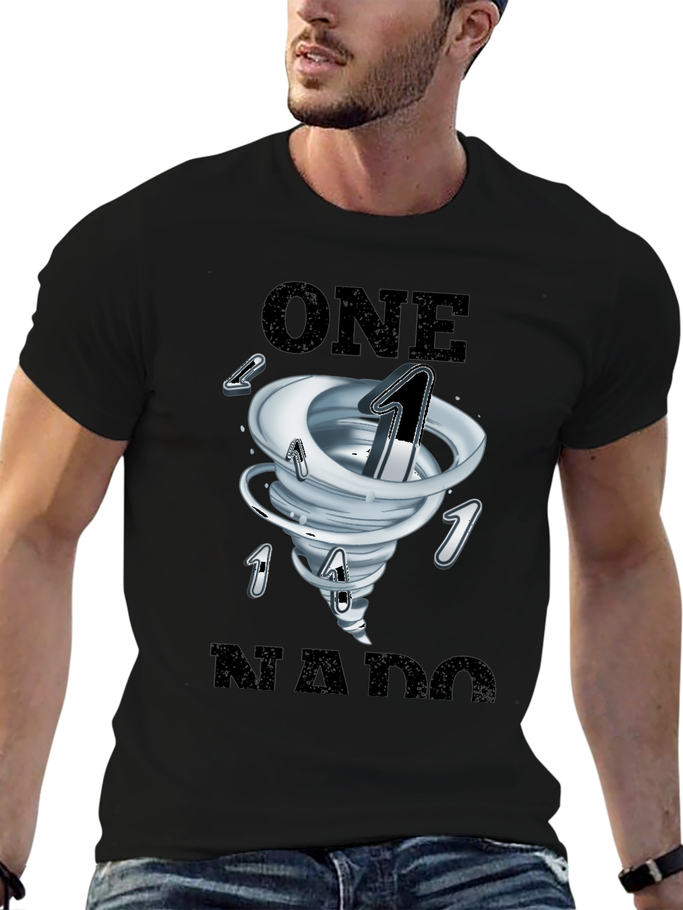 One-Nado Black Graphic Tee