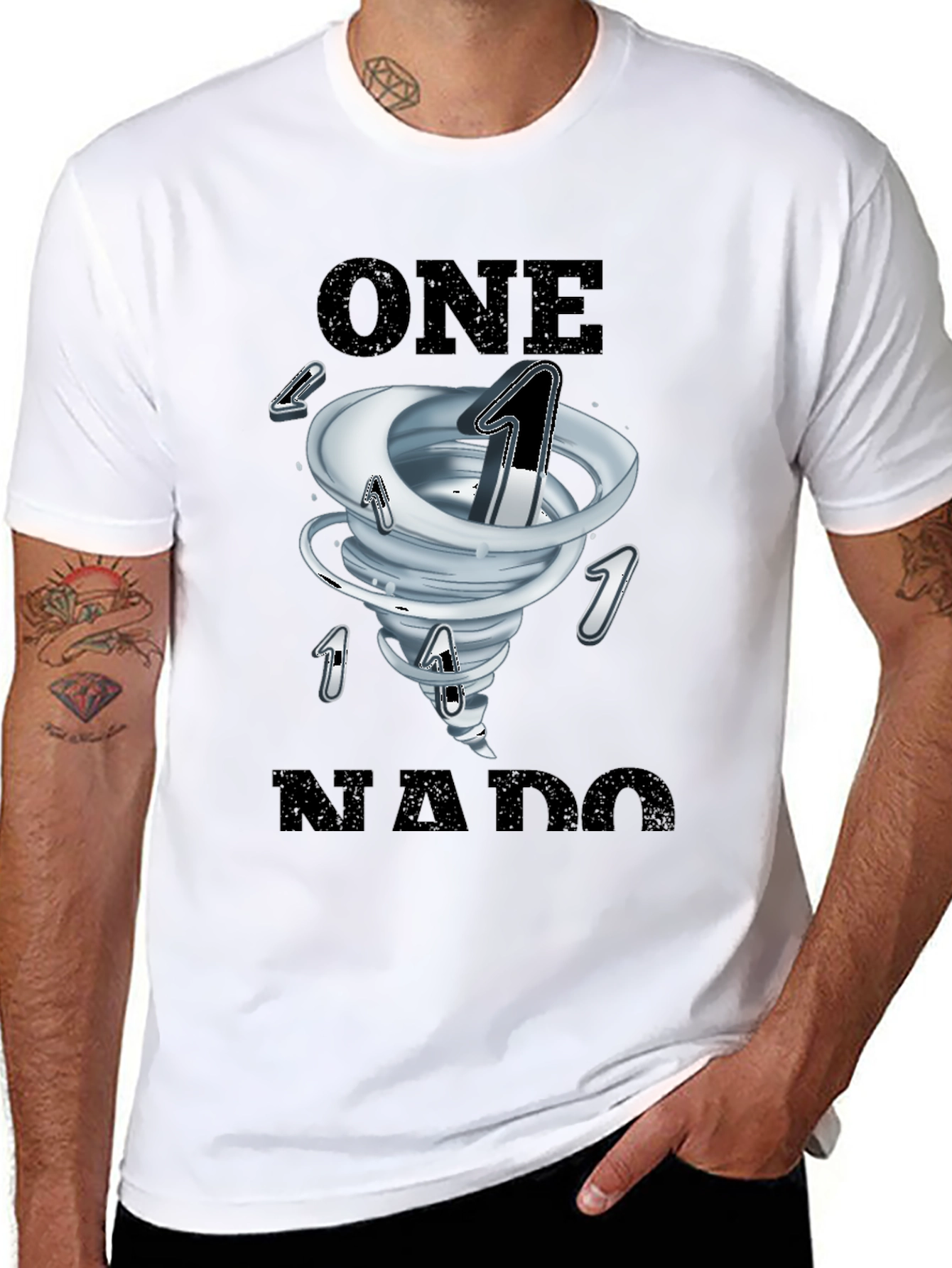 One-Nado Black Graphic Tee