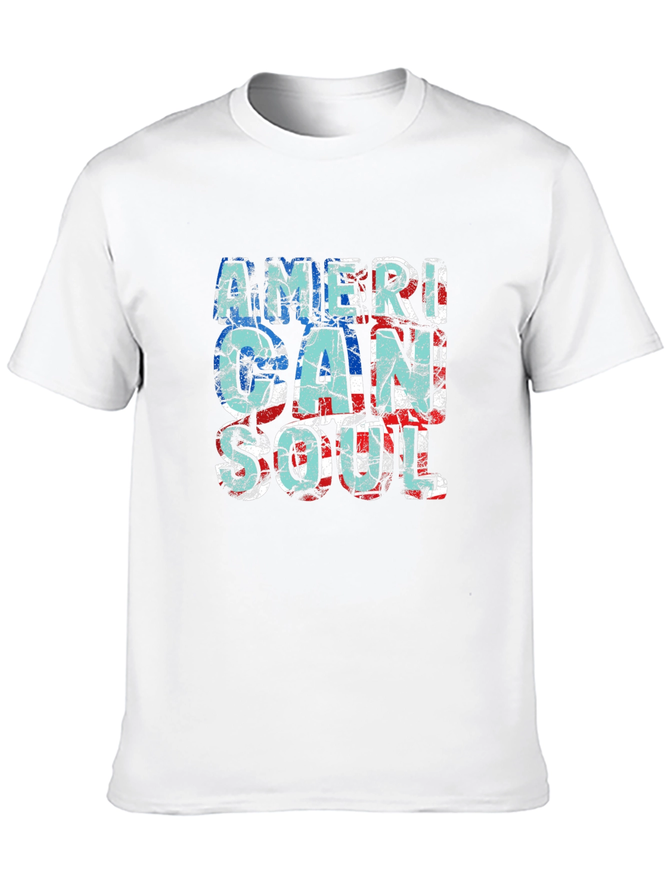 American Soul Graphic Print Black T-Shirt