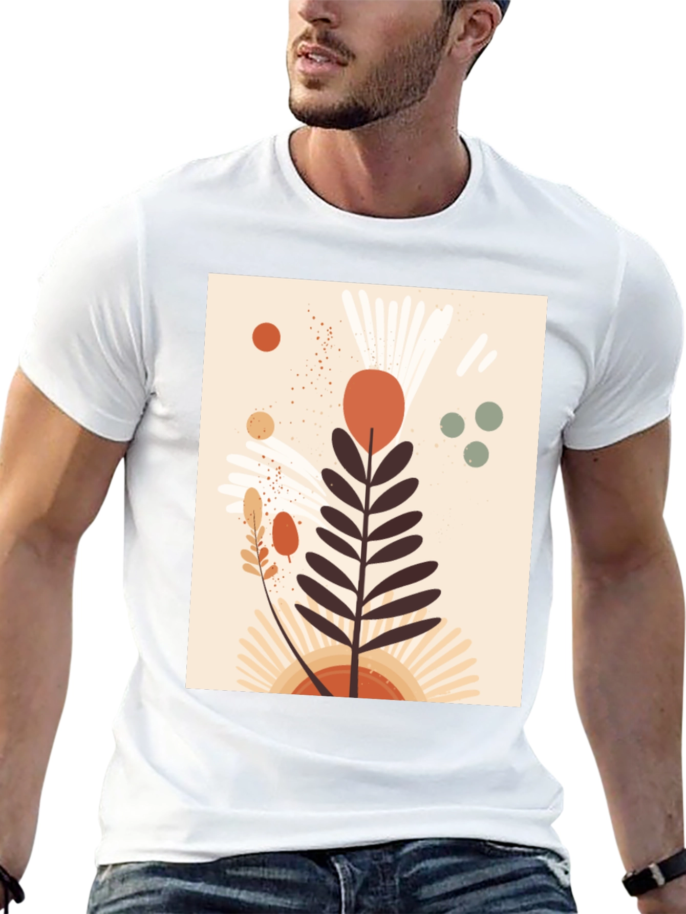 Botanical Graphic Black T-Shirt