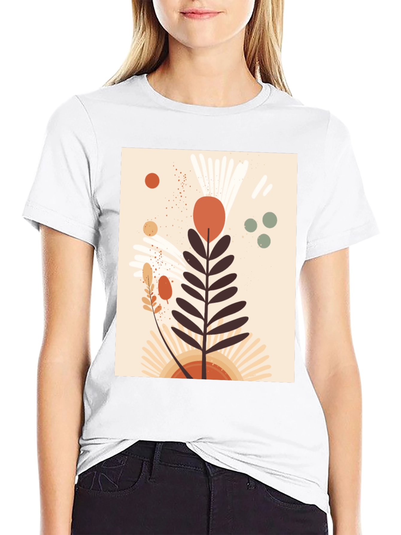 Botanical Graphic Black T-Shirt