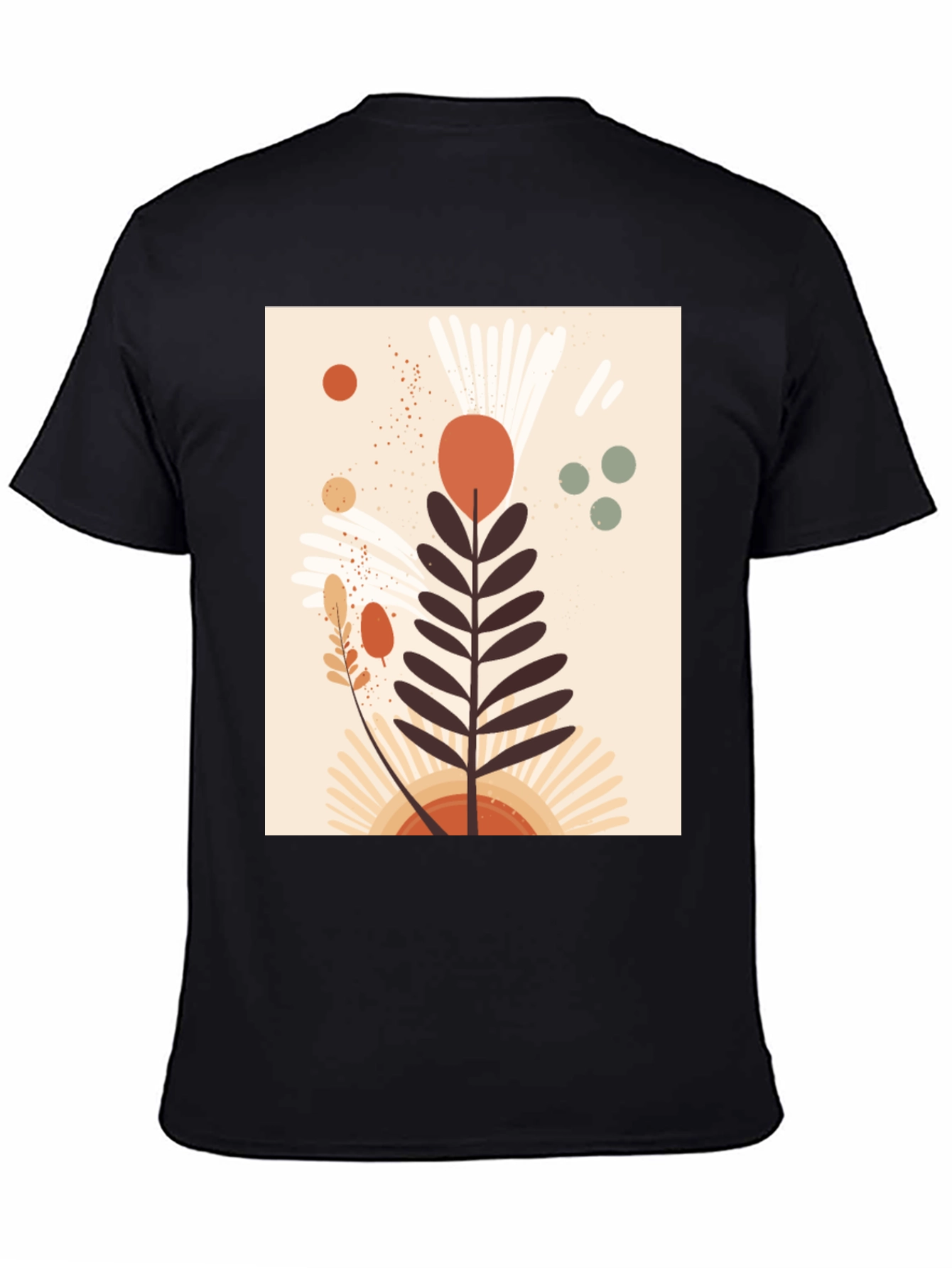 Botanical Graphic Black T-Shirt