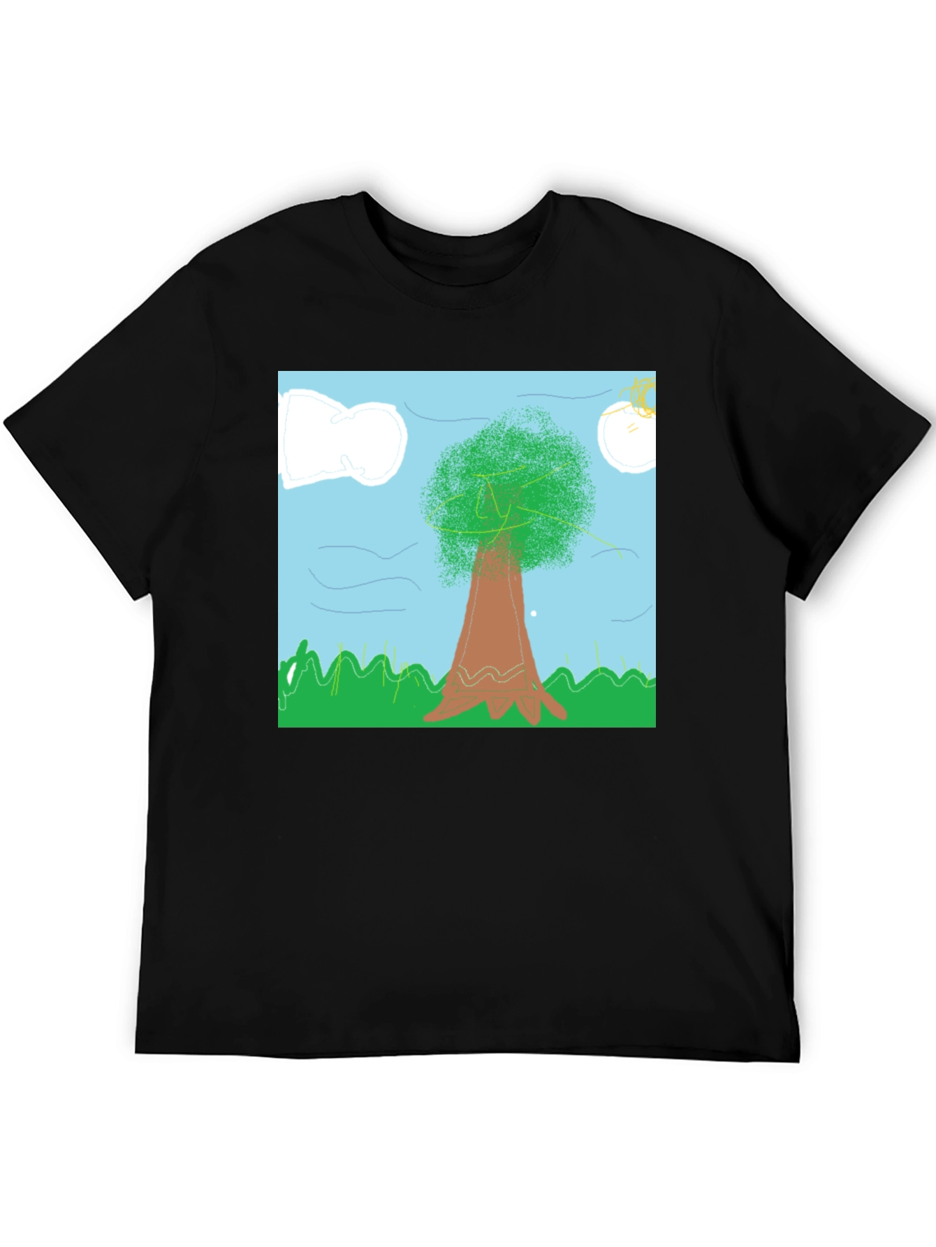 Nature Scene Tee - Artistic Tree Graphic T-Shirt