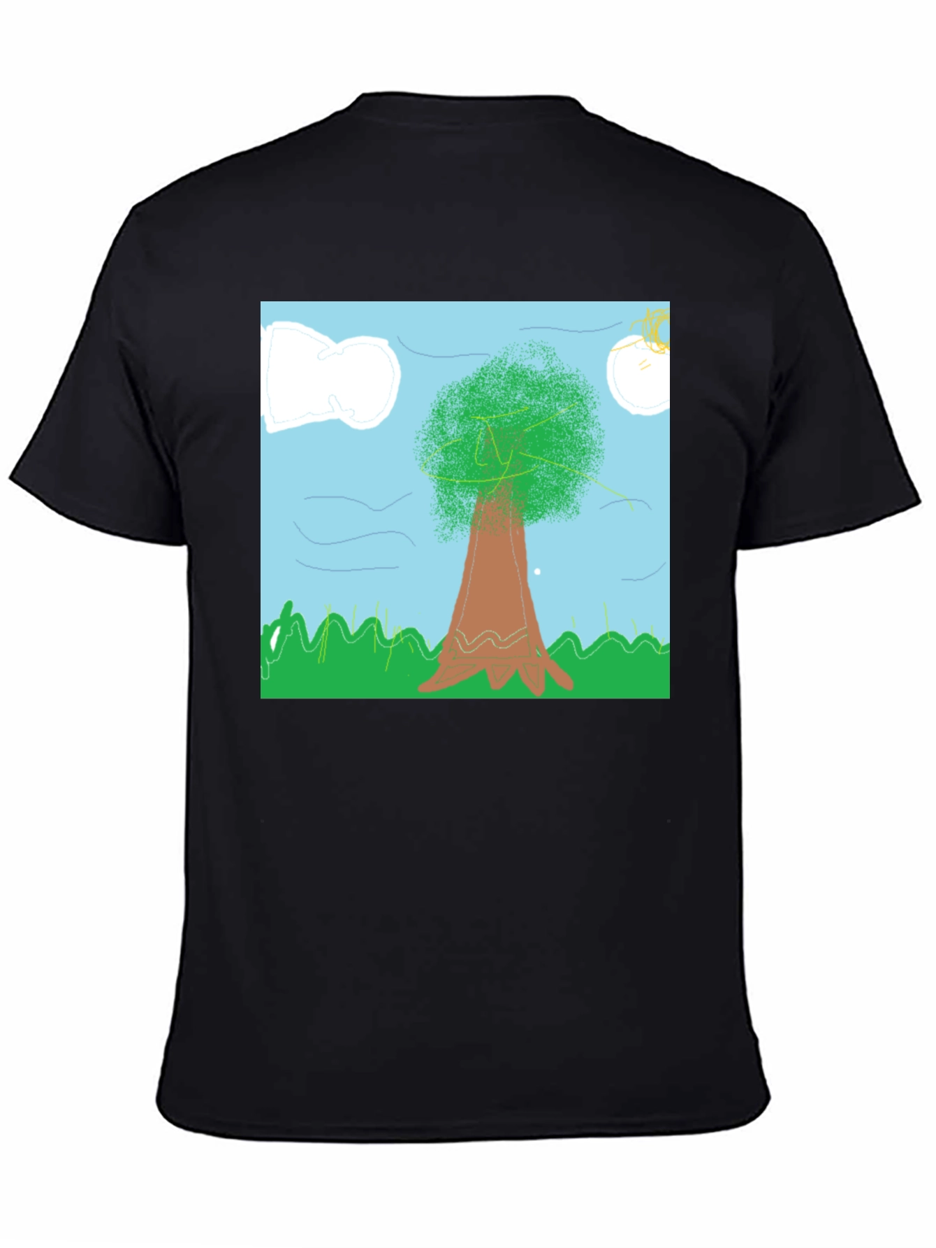 Nature Scene Tee - Artistic Tree Graphic T-Shirt