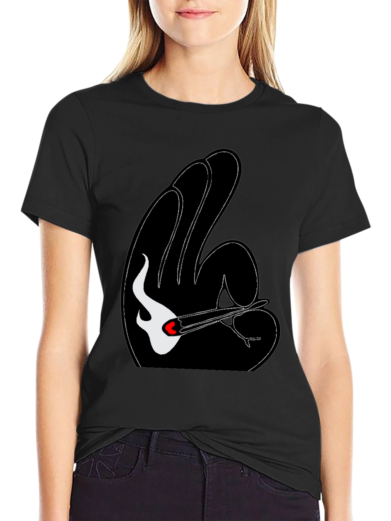Unique Graphic Tee - Guitar & Hand Gesture