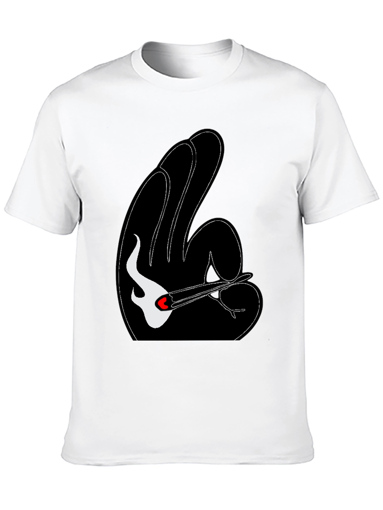Unique Graphic Tee - Guitar & Hand Gesture