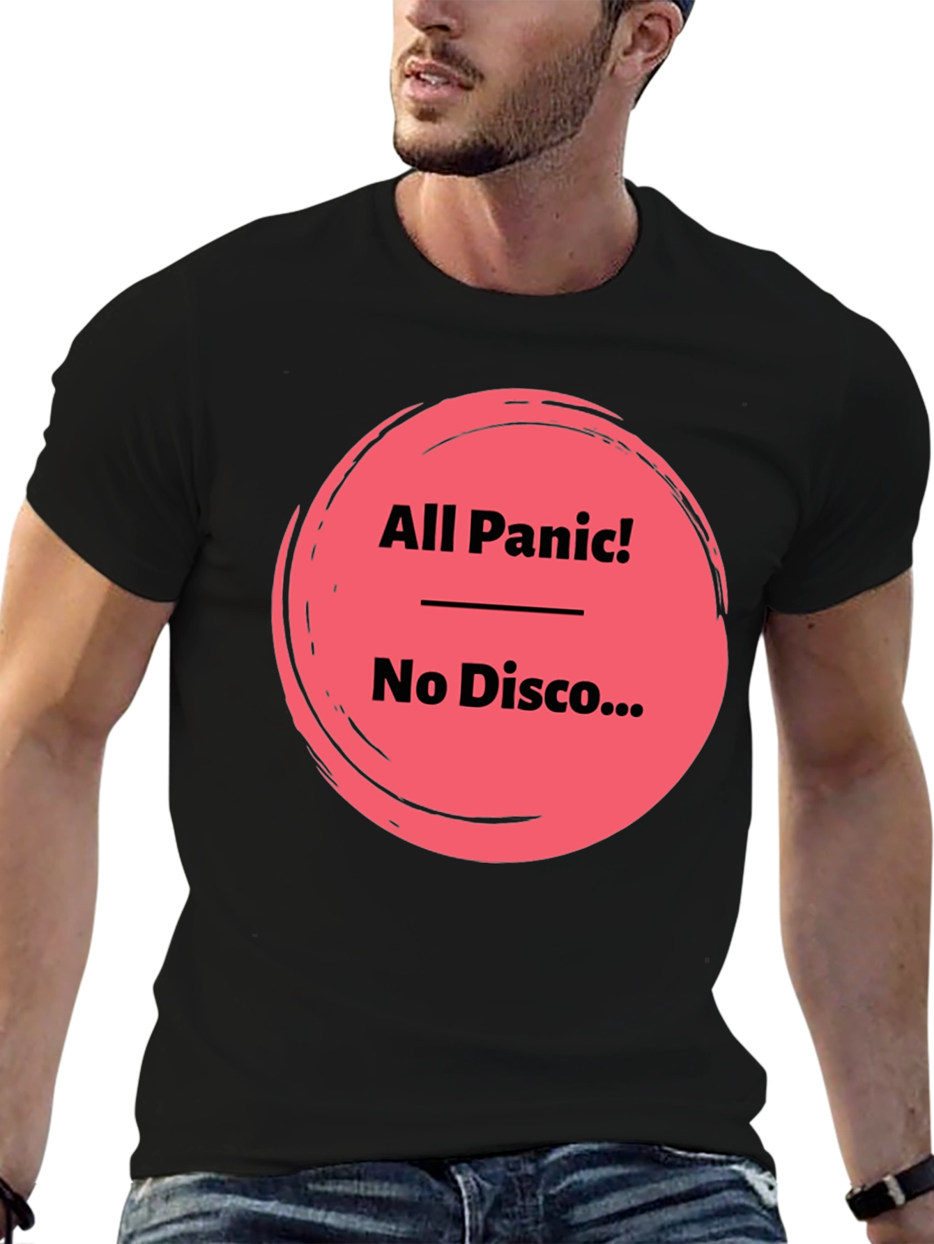 All Panic No Disco Black Graphic Tee