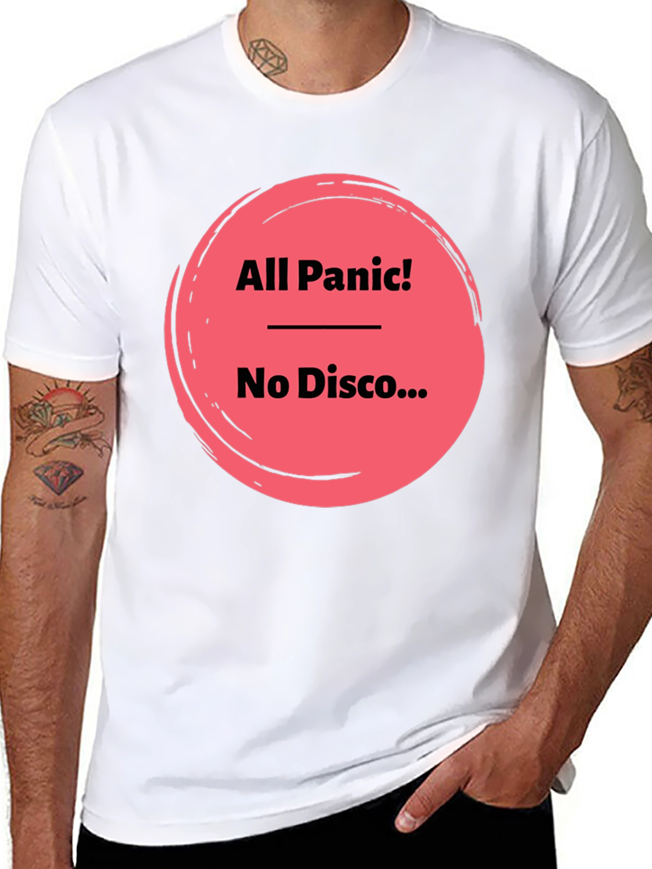All Panic No Disco Black Graphic Tee