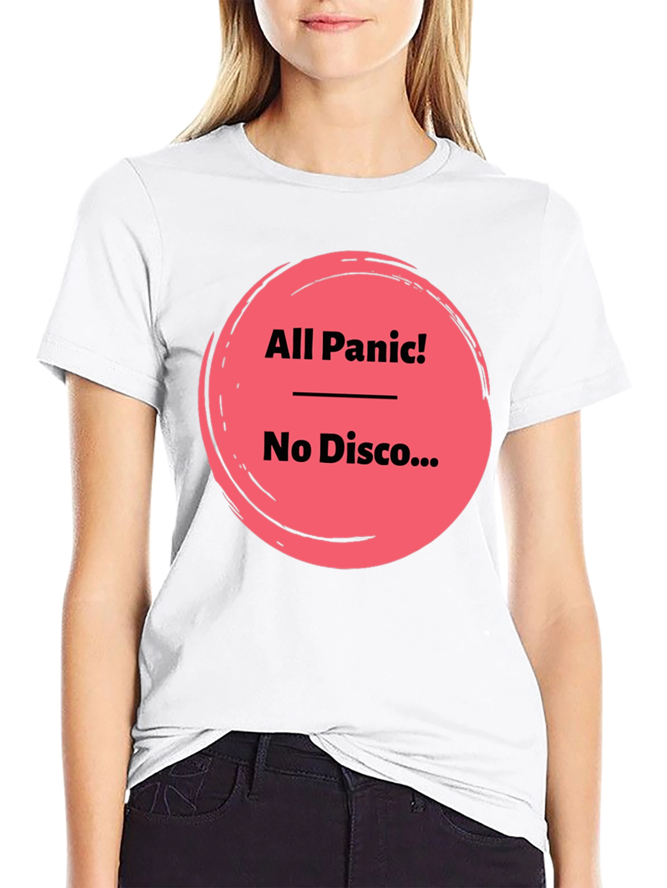 All Panic No Disco Black Graphic Tee
