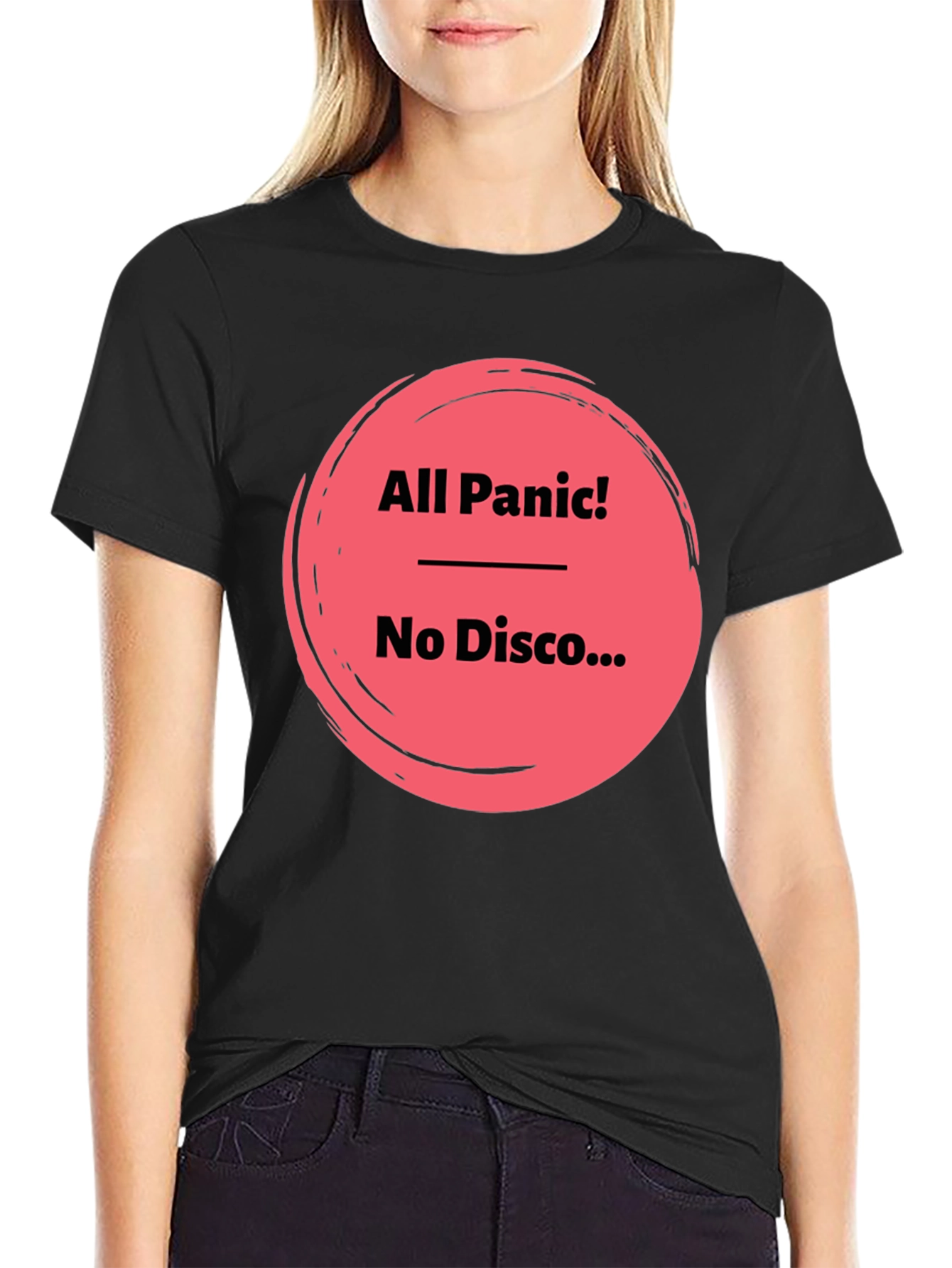 All Panic No Disco Black Graphic Tee