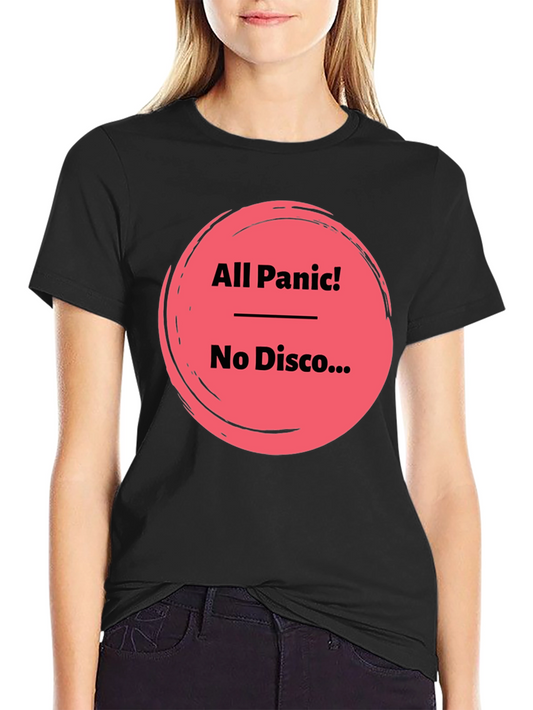 All Panic No Disco Black Graphic Tee
