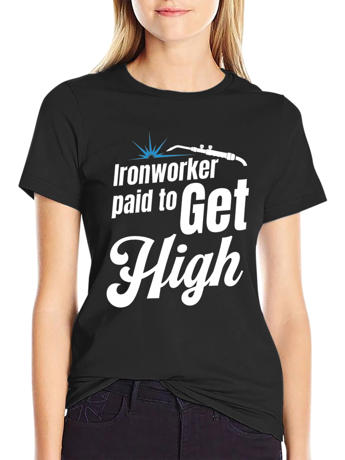 Ironworker Paid to Get High Graphic Tee