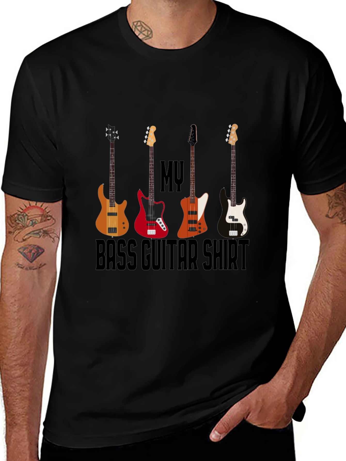 My Bass Guitar Shirt | Black T-Shirt