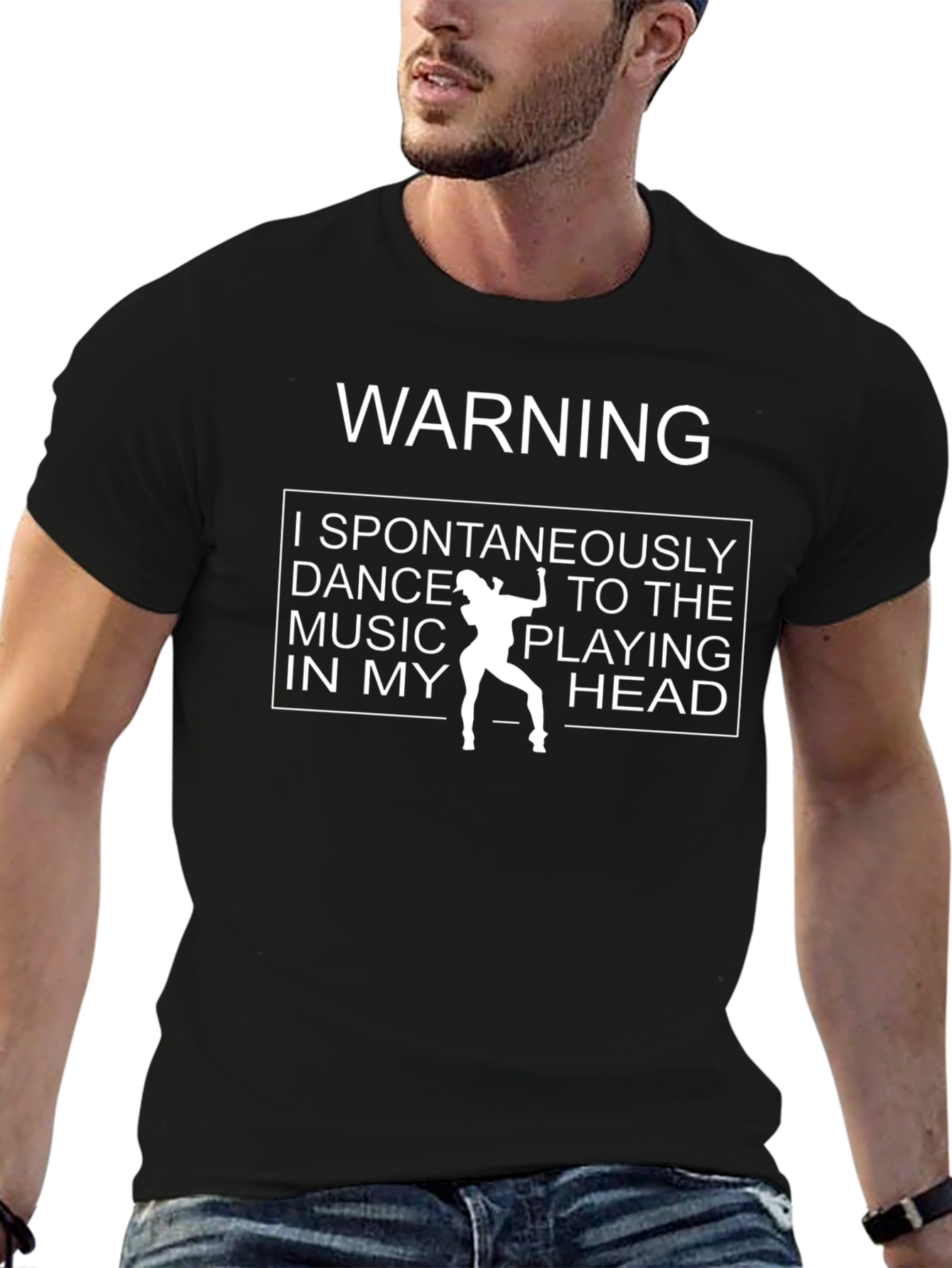 Warning Spontaneous Dance Music Head T-Shirt