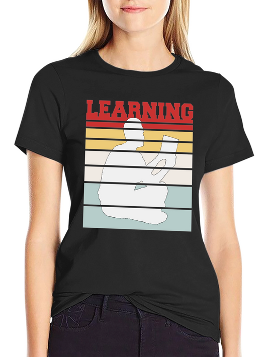 Learning T-Shirt Reader Silhouette