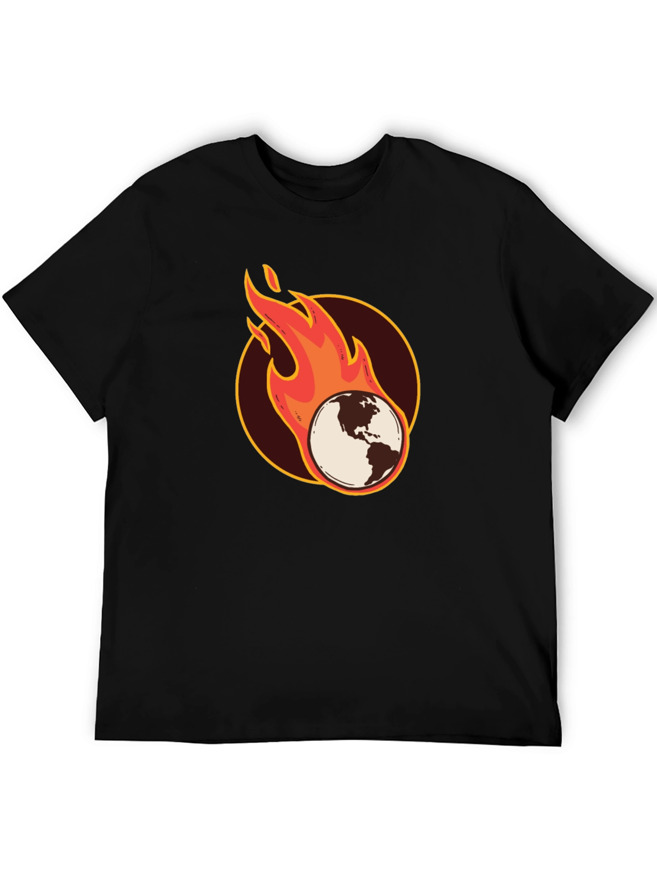 Earth on Fire Graphic T-Shirt - Black