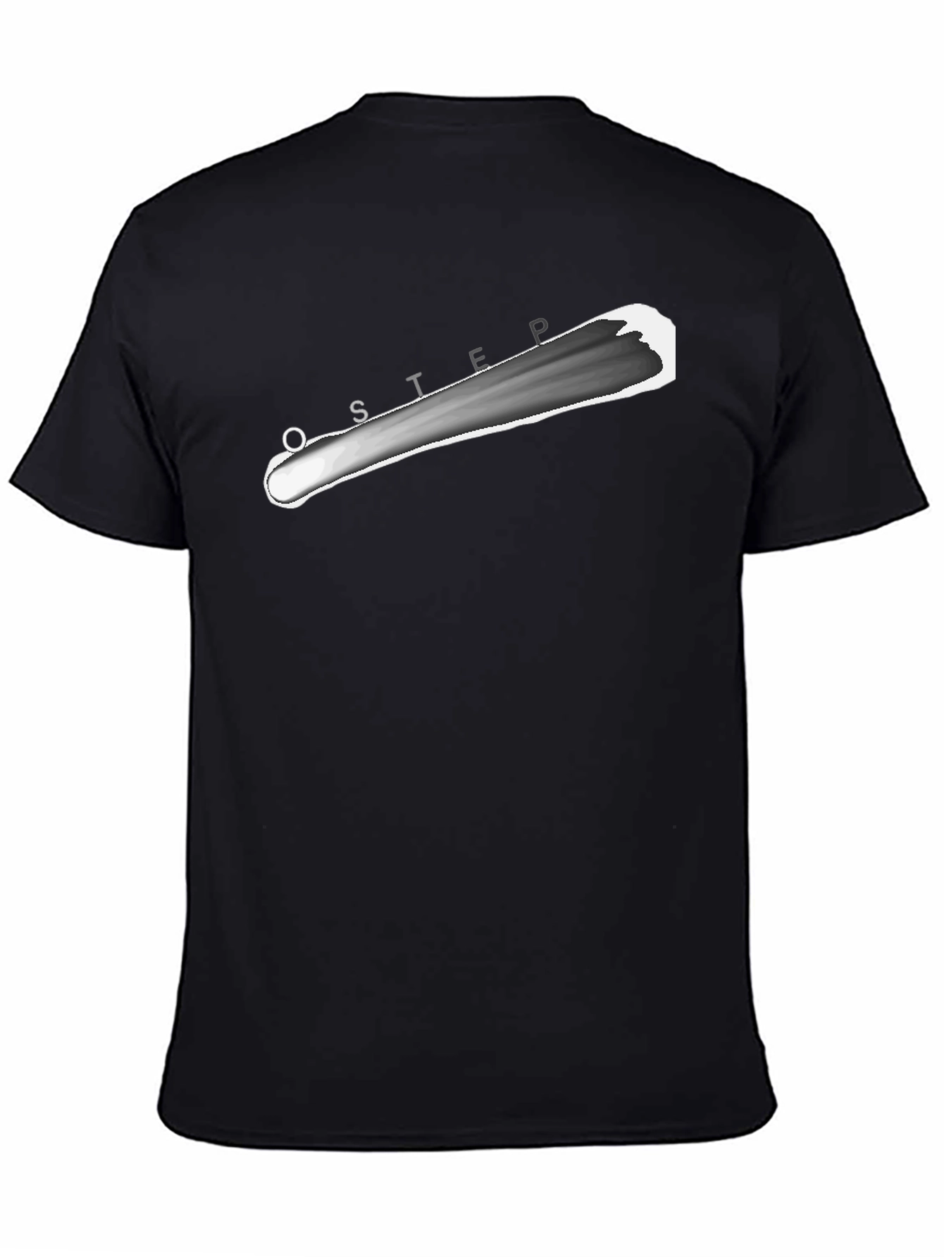 Mens Black T-Shirt with Graphic Design