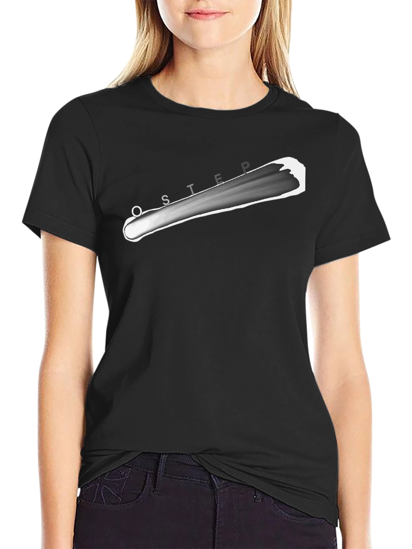 Mens Black T-Shirt with Graphic Design