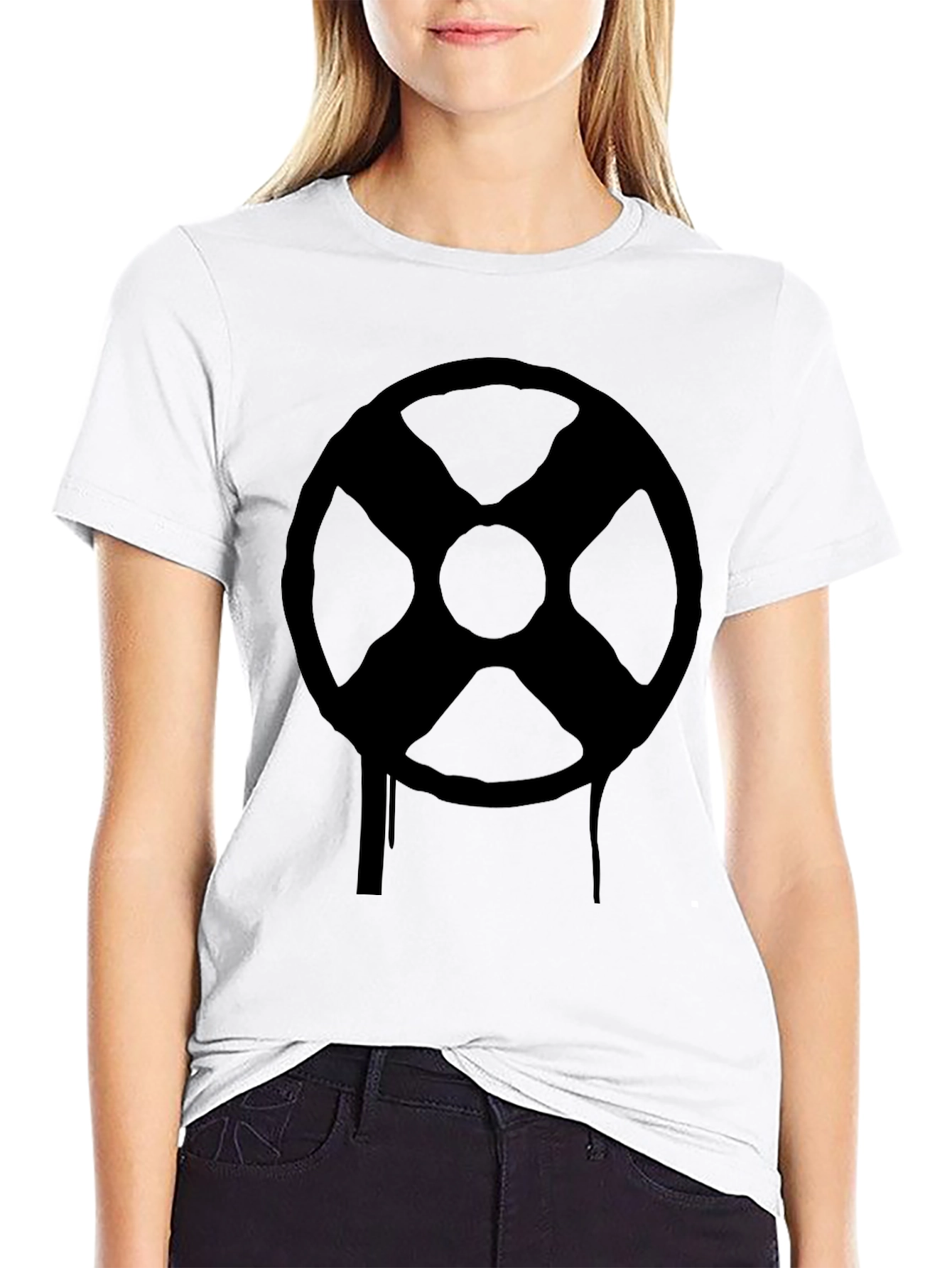 Black Graphic Tee - Target Symbol Design