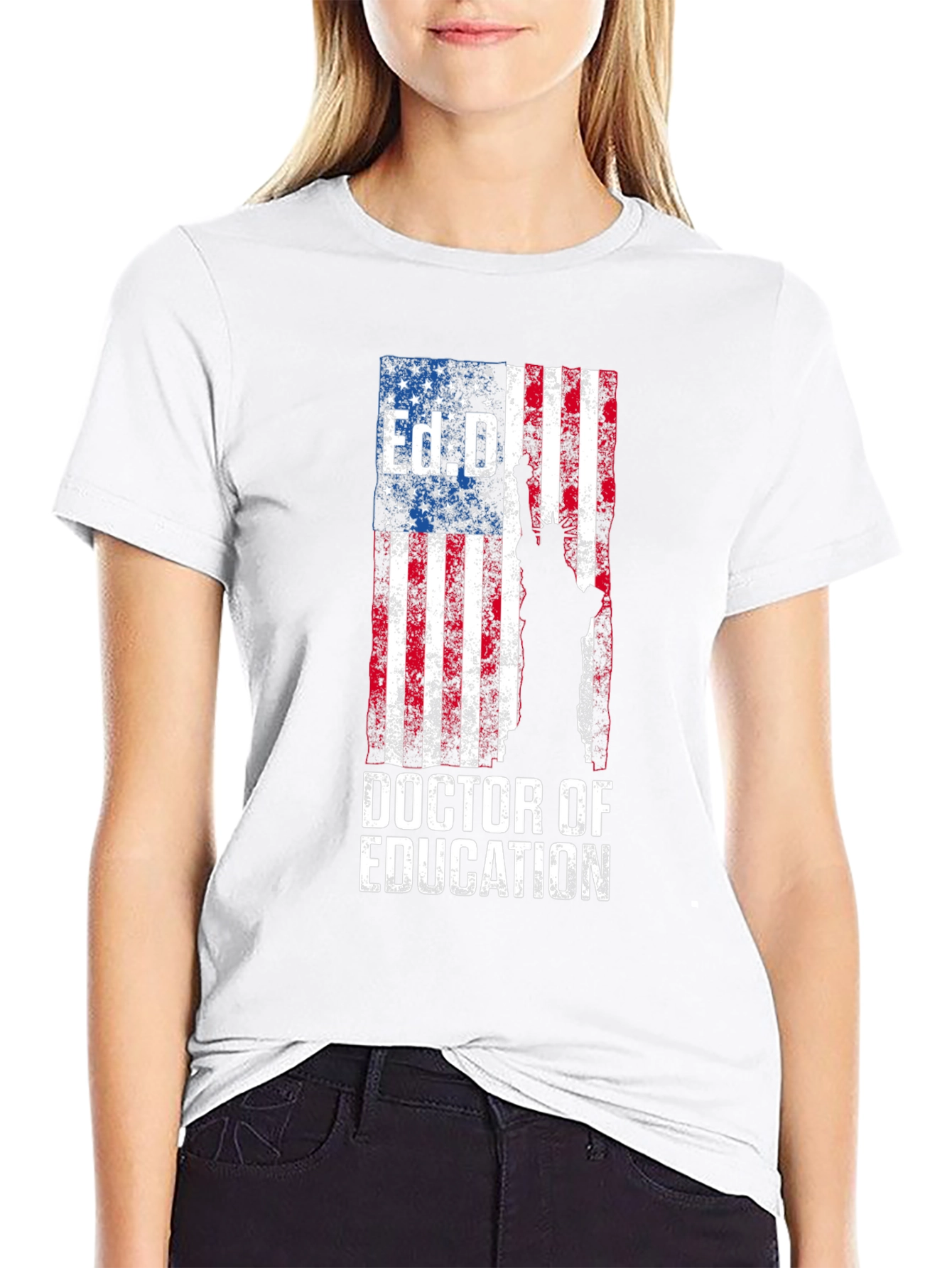 Ed.D. Doctor of Education American Flag T-Shirt