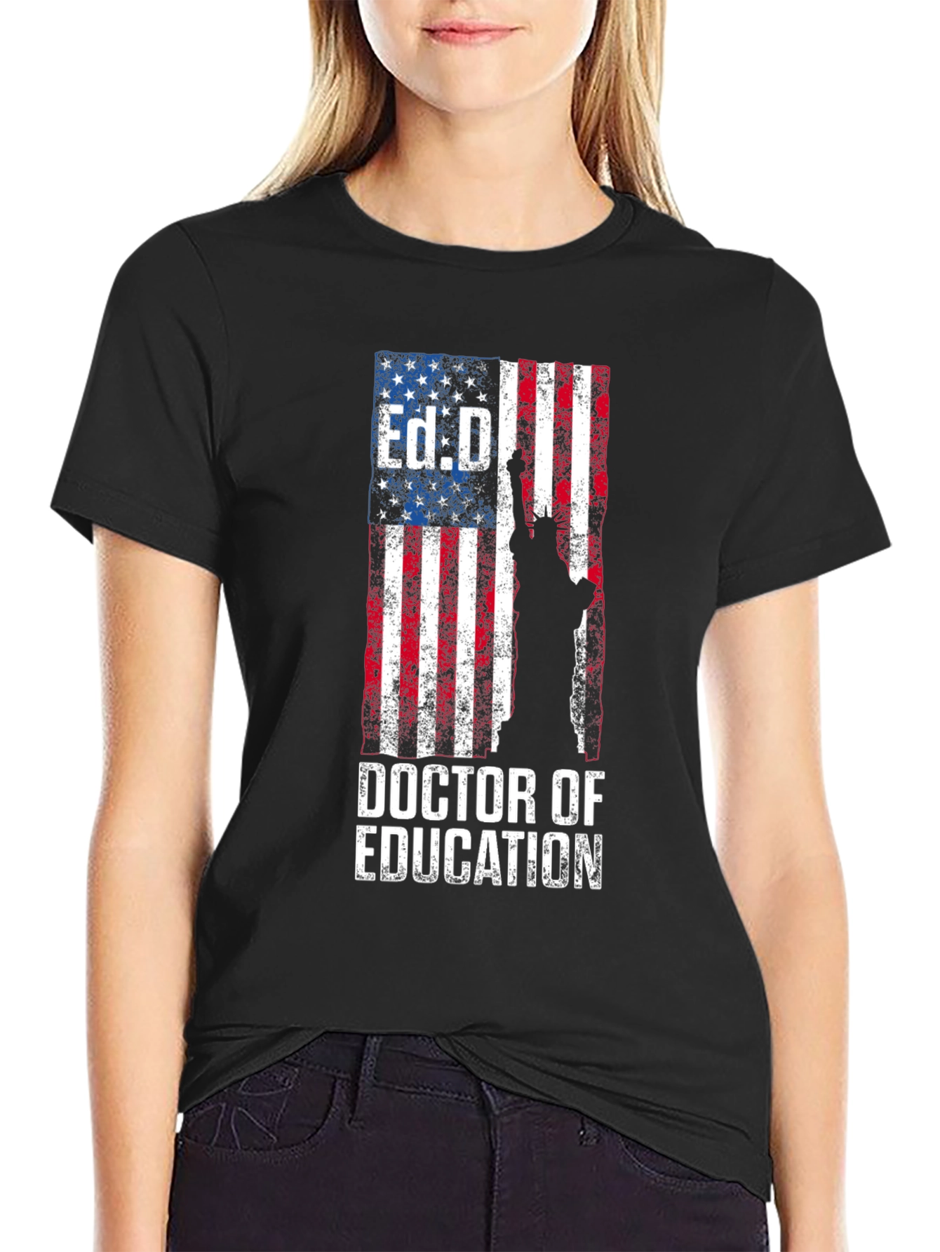 Ed.D. Doctor of Education American Flag T-Shirt