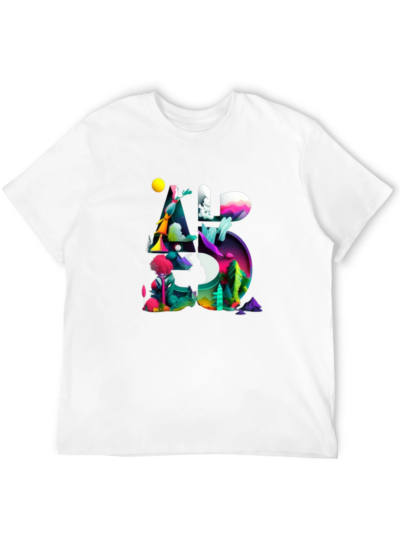 Abstract Art Graphic Tee - Black Unisex T-Shirt