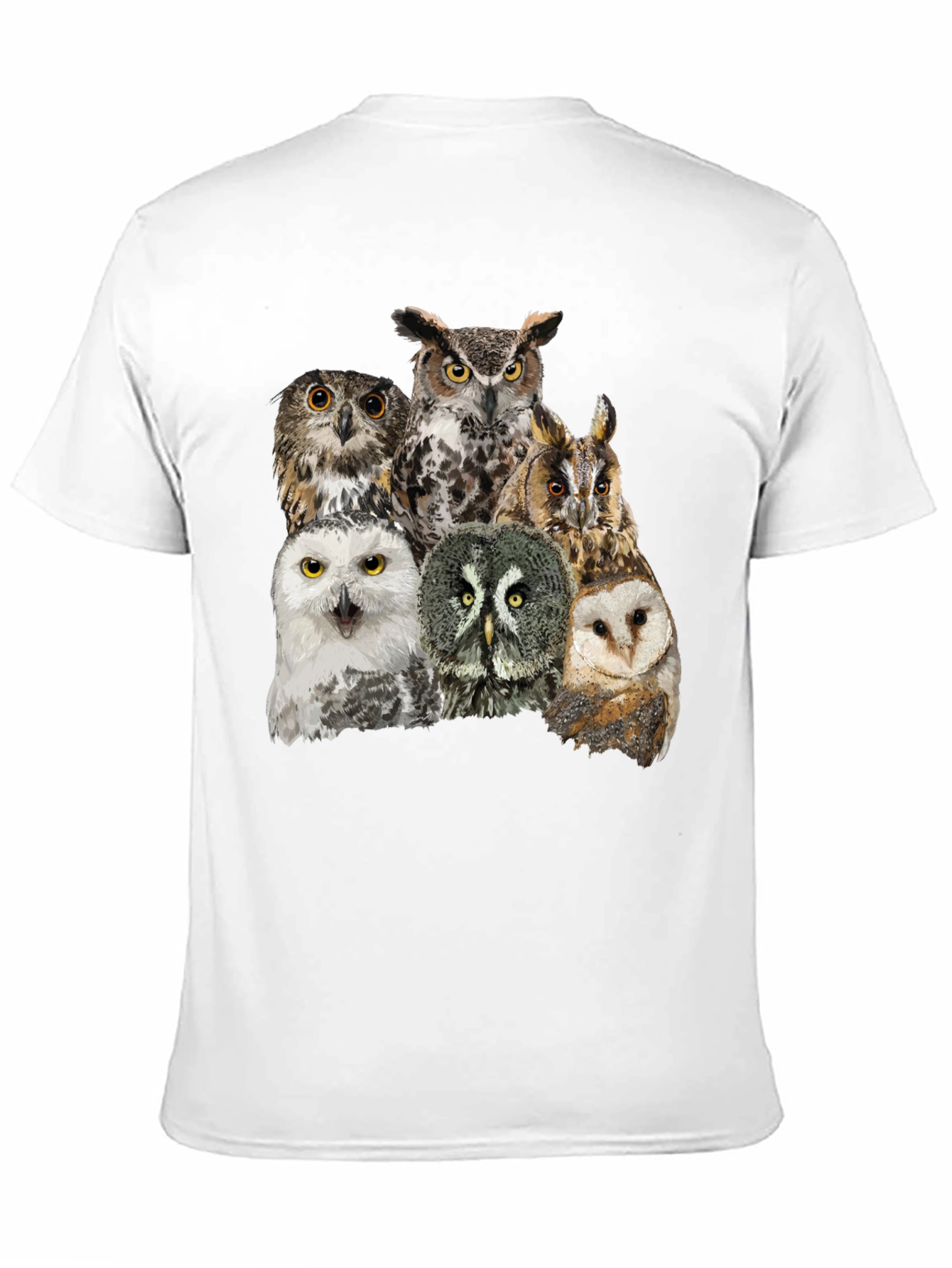 Owl Collage Graphic Tee - Unisex Black T-Shirt