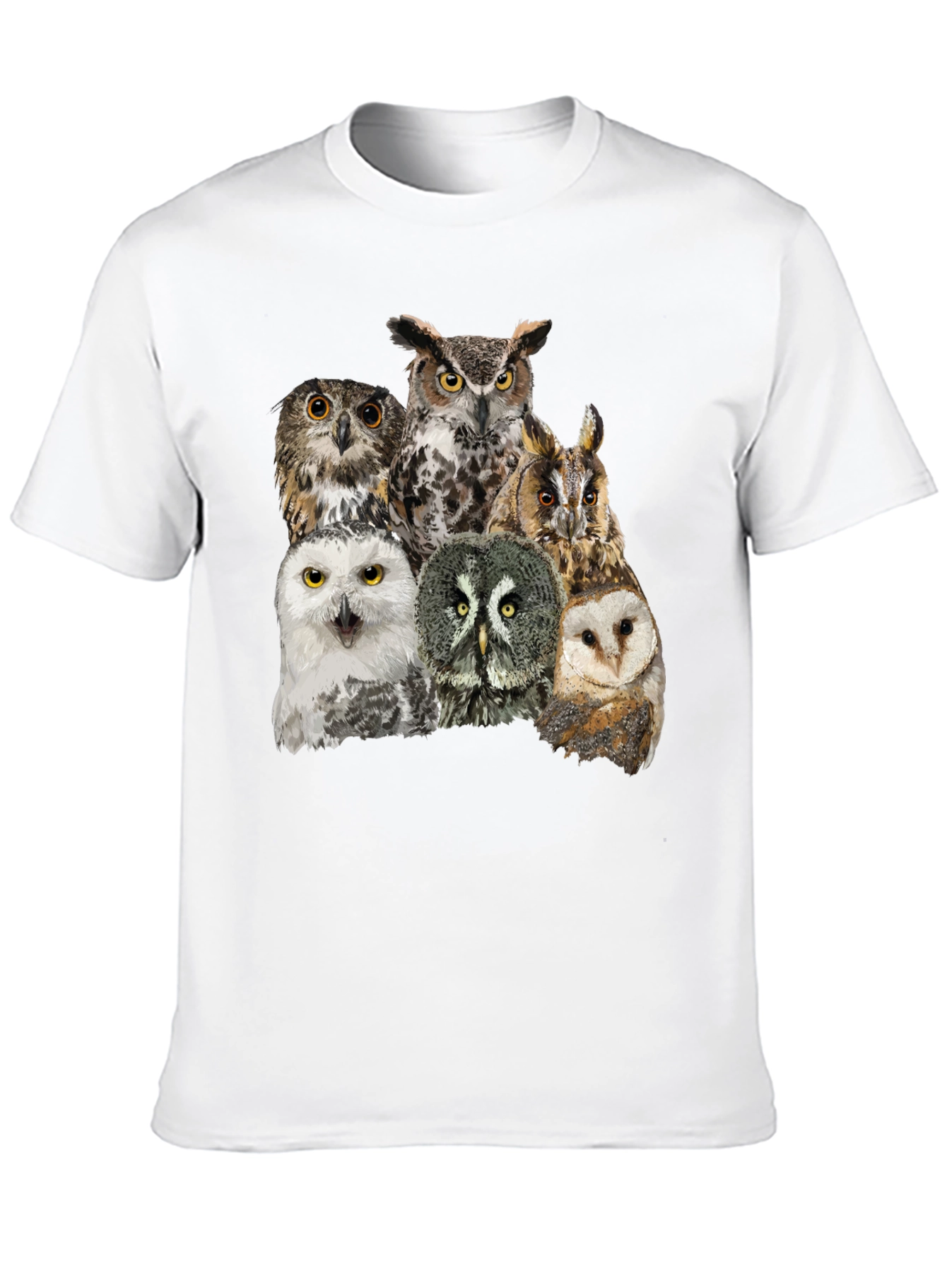Owl Collage Graphic Tee - Unisex Black T-Shirt