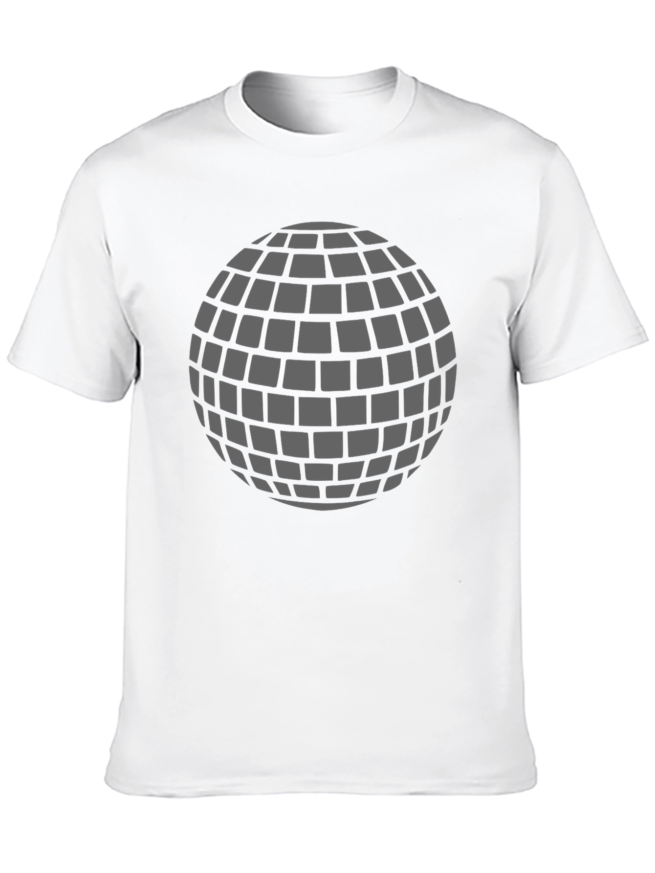 Retro Disco Ball Graphic T-Shirt - Black