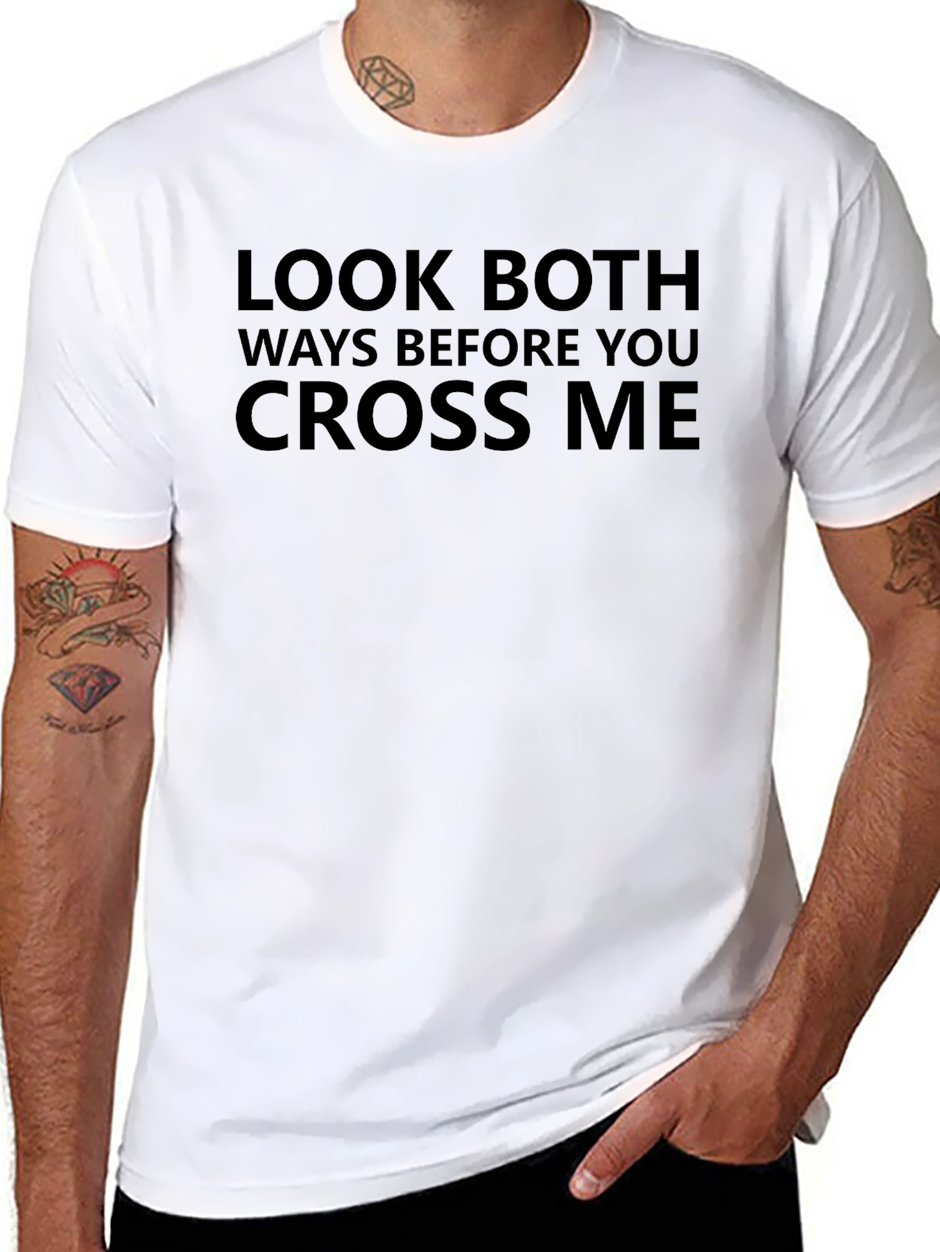 Look Both Ways Graphic T-Shirt - Black