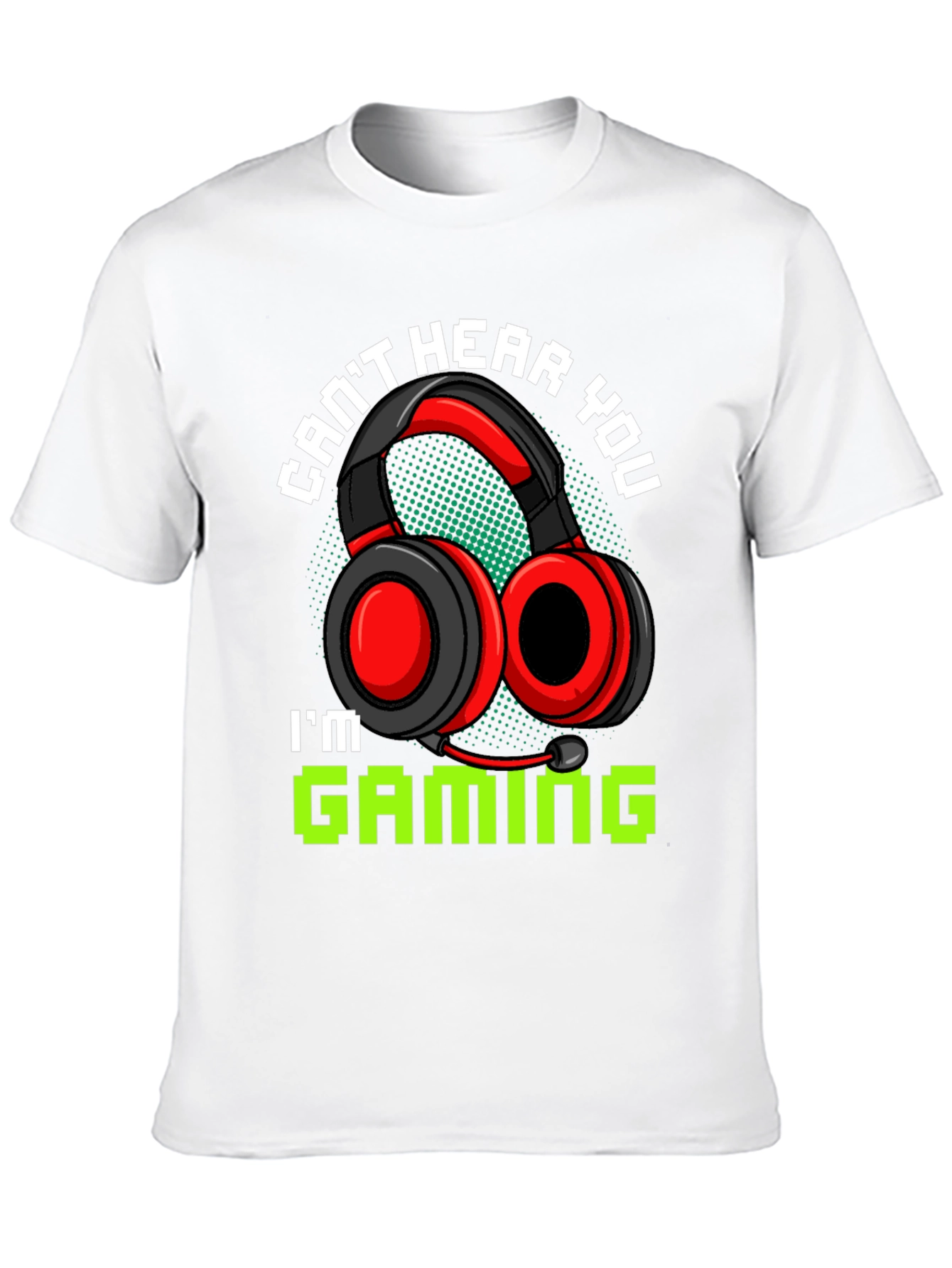 Cant Hear You Im Gaming Black T-Shirt