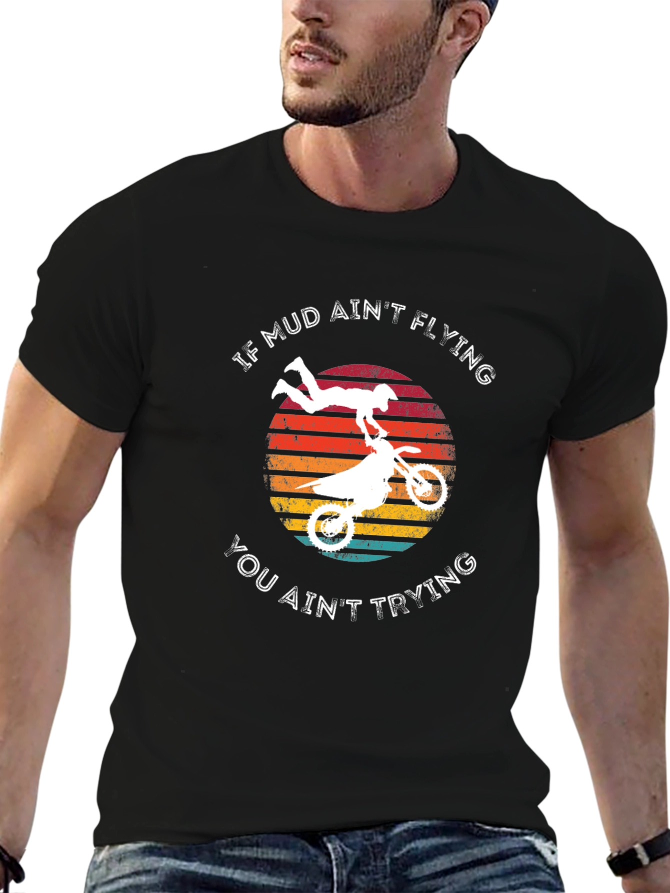 Mud Aint Flying Dirt Bike Graphic Tee