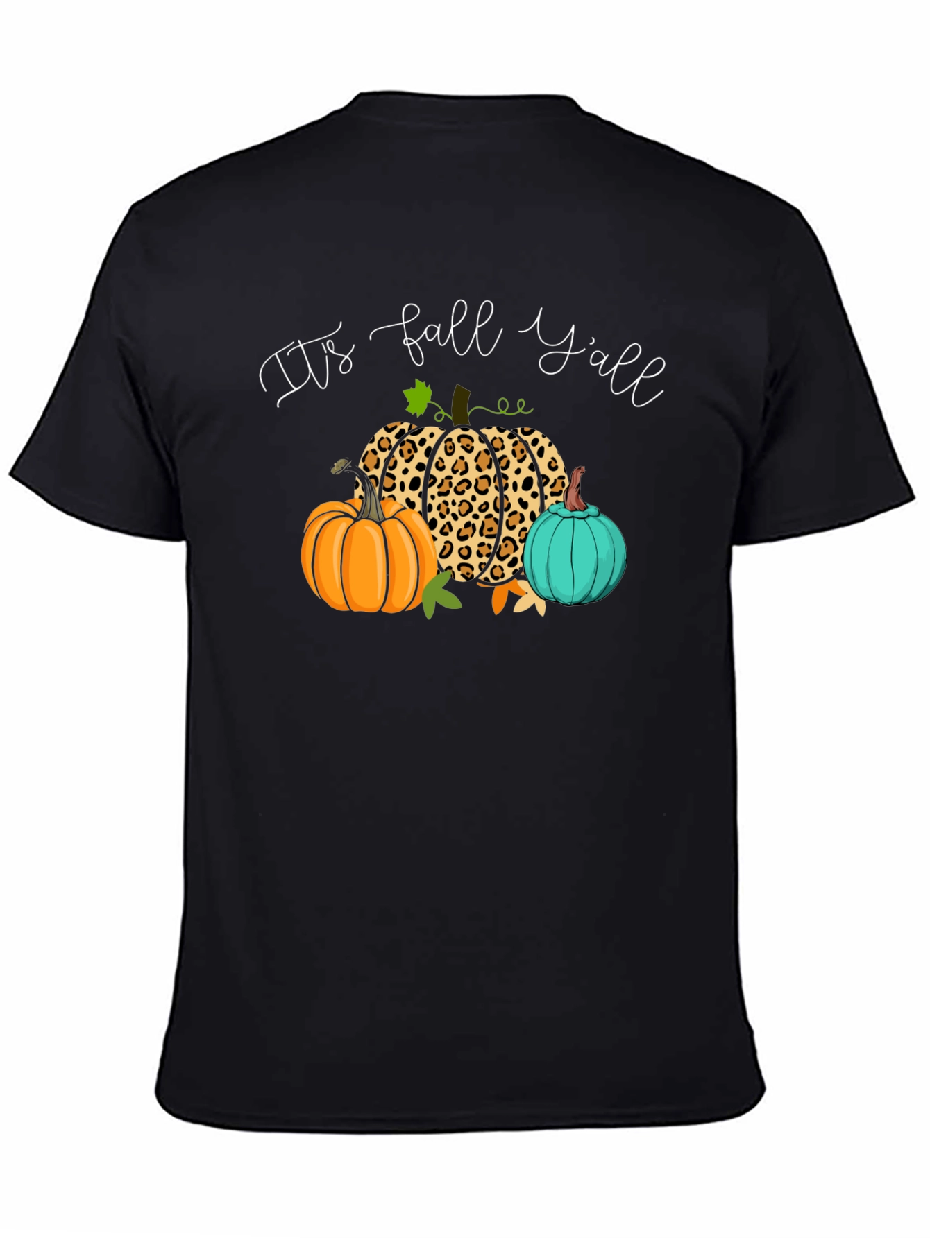 Its Fall Yall Pumpkin Leopard T-Shirt