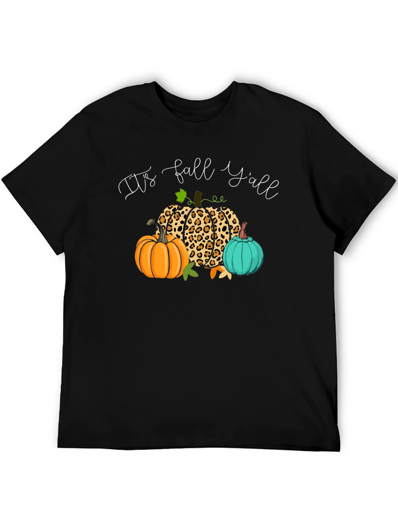 Its Fall Yall Pumpkin Leopard T-Shirt