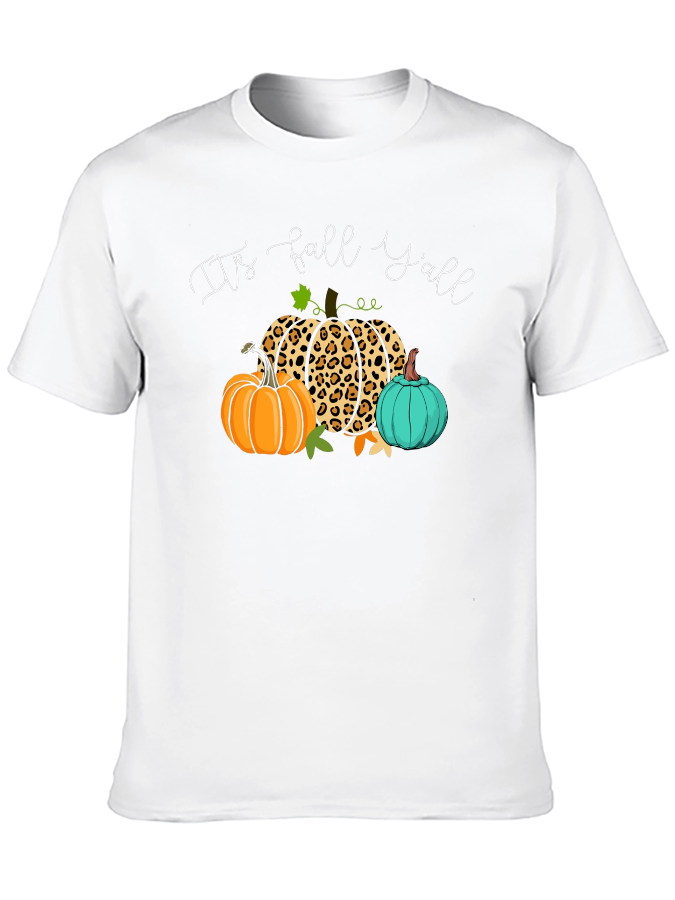 Its Fall Yall Pumpkin Leopard T-Shirt